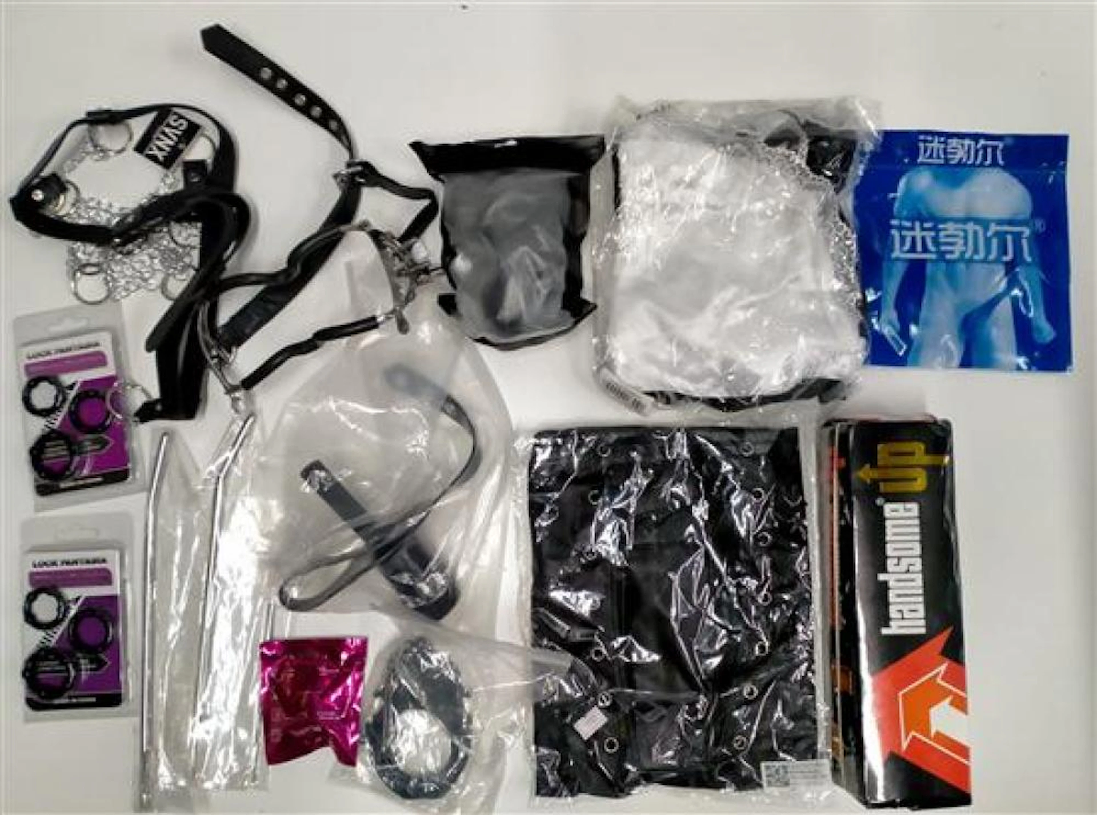 A bag of erotic wear & devices