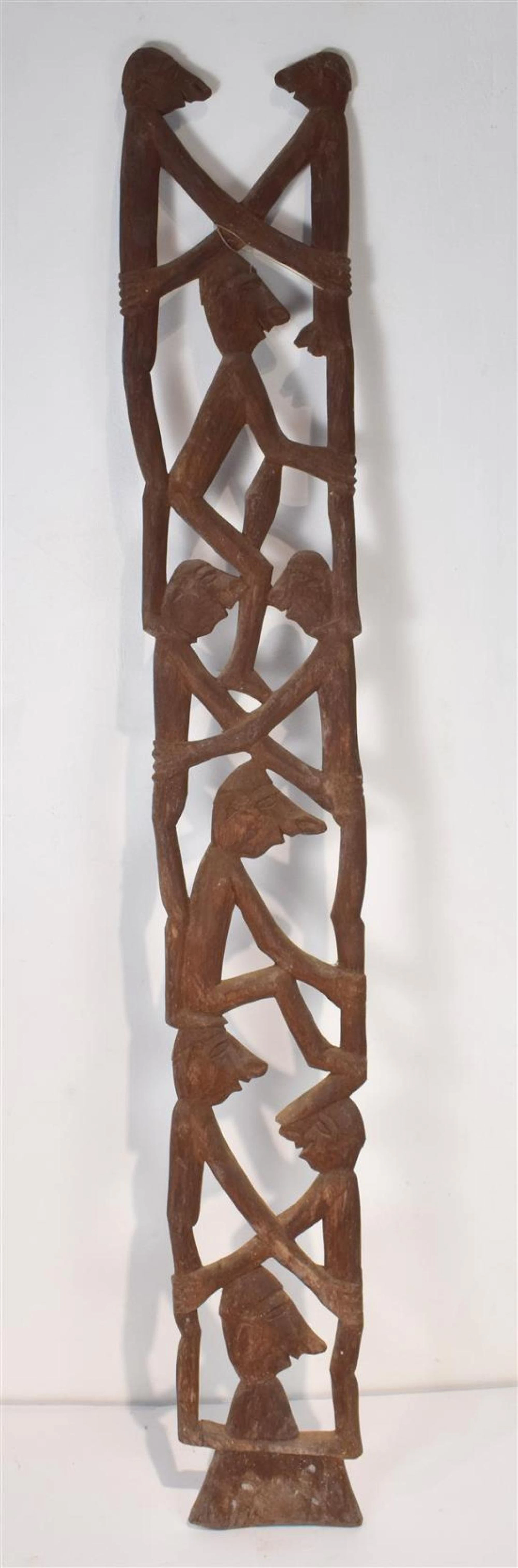 A Panel of Nine Hardwood Ancestral Figures