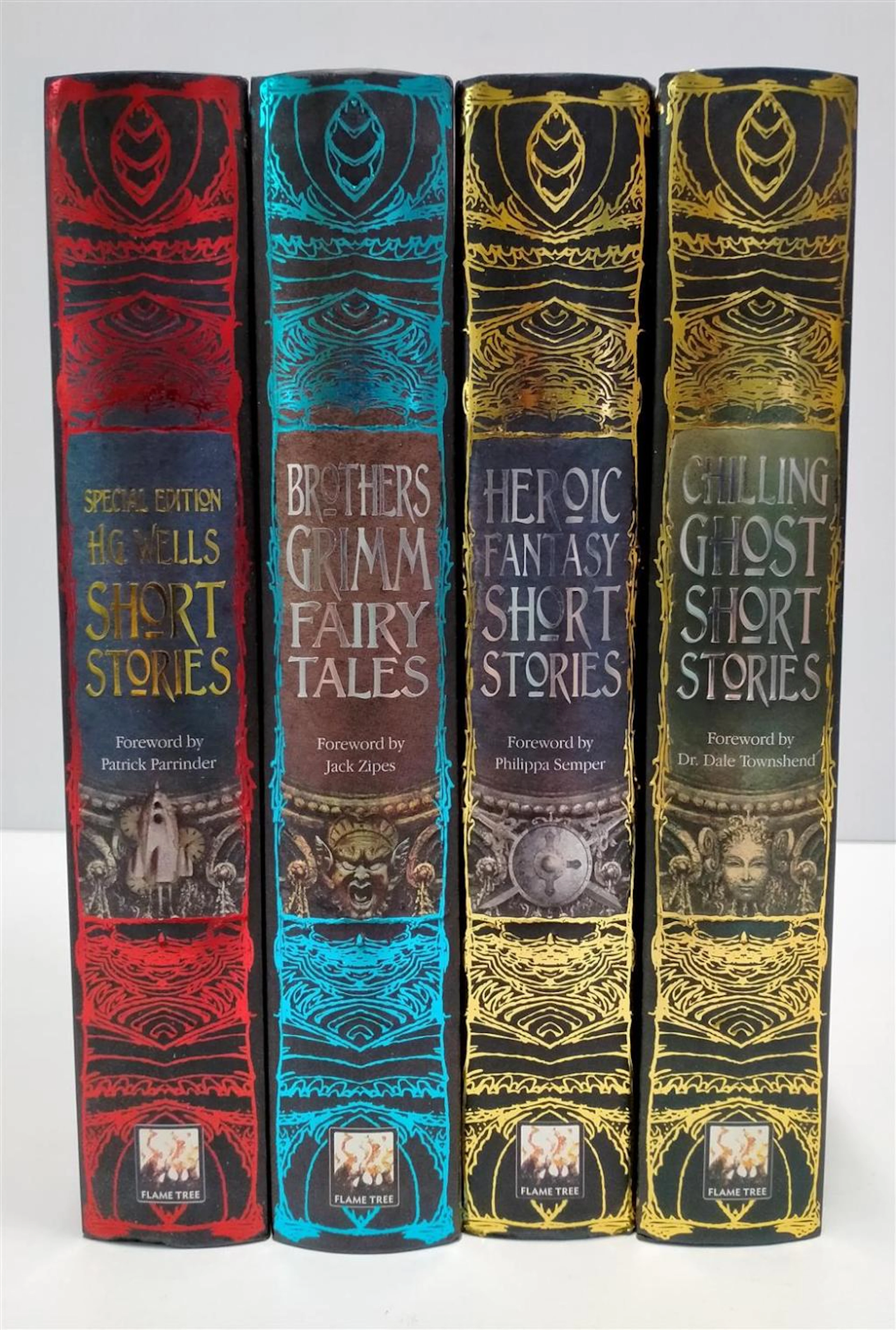 Four assorted short story volumes incl. Brothers Grimm, H.G. Wells etc.