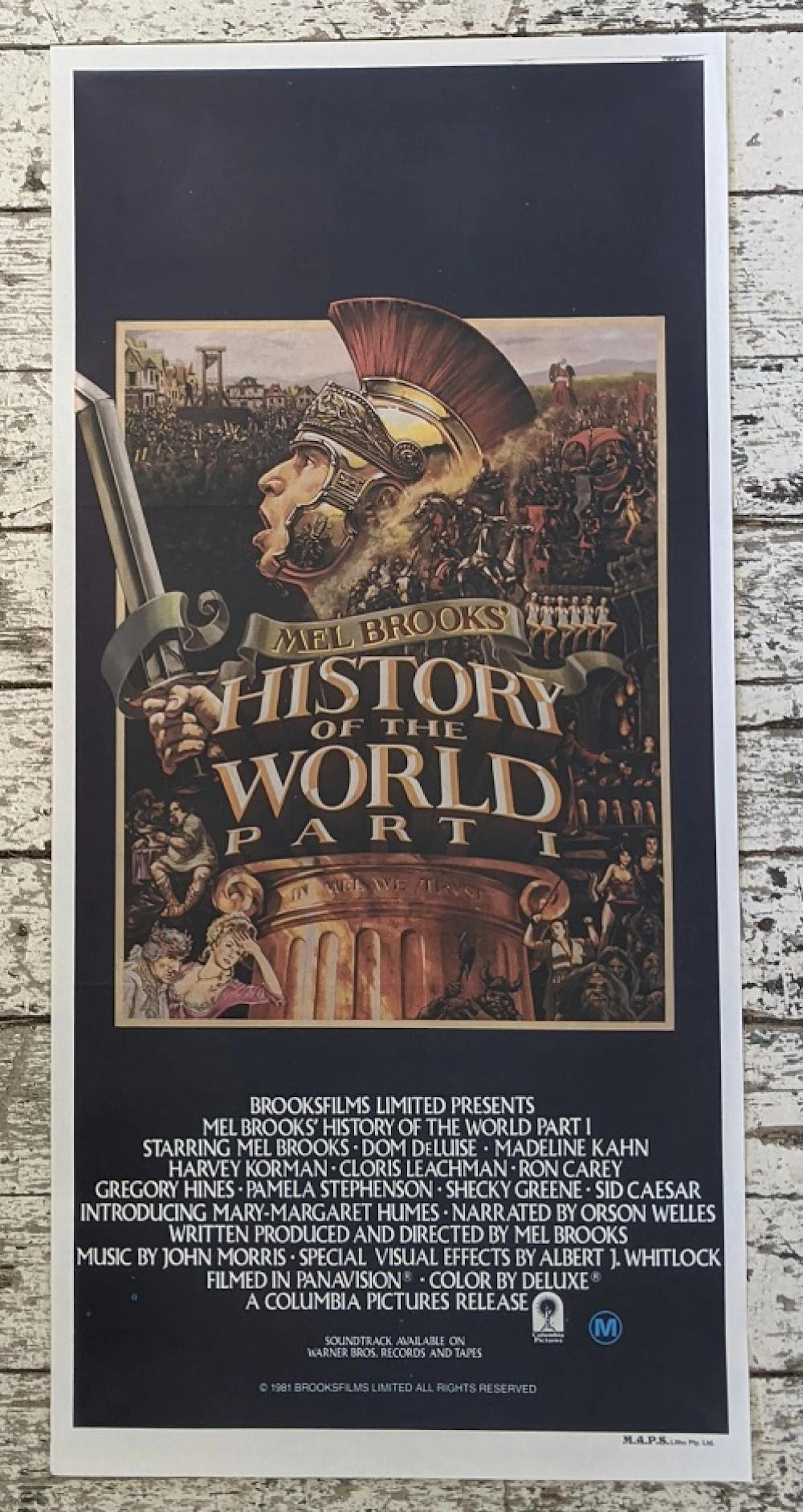 History of the World, Part I. Australian Colour Movie Poster.