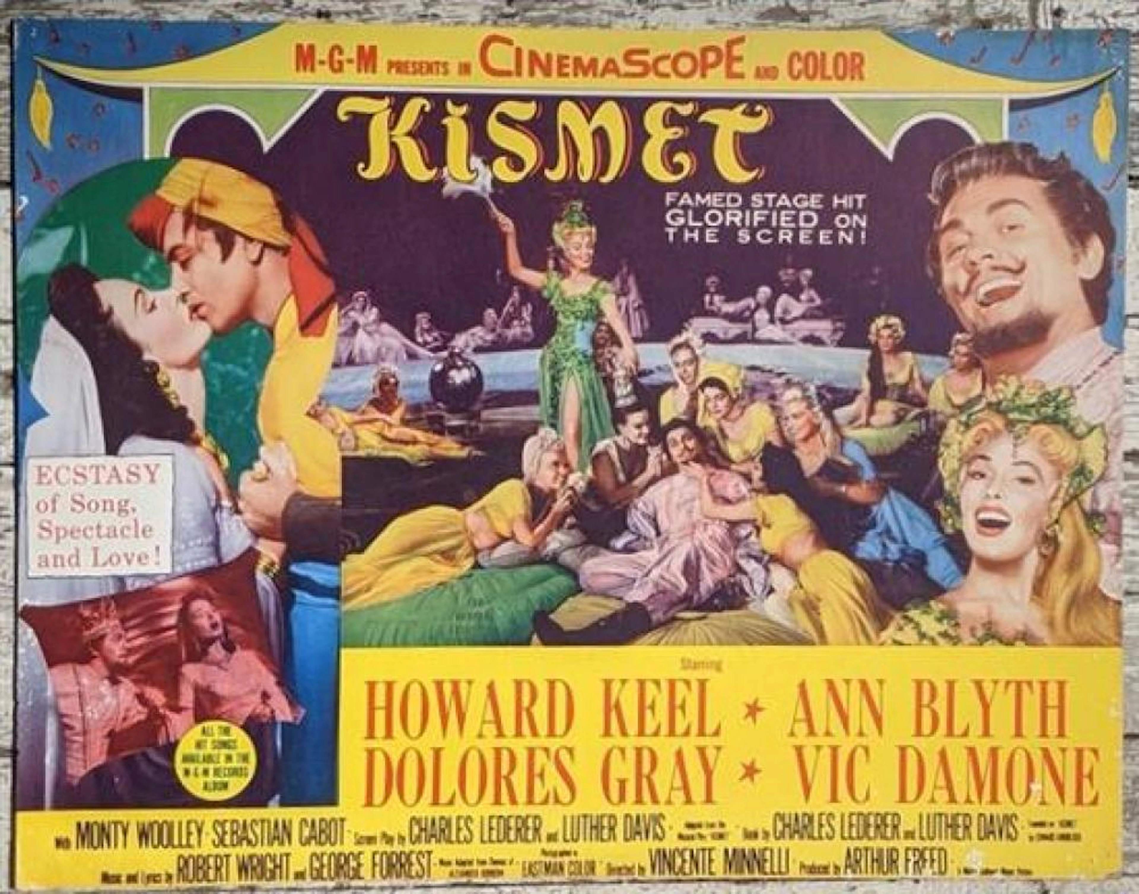 Kismet. Starring Howard Keel. Colour Movie Poster.