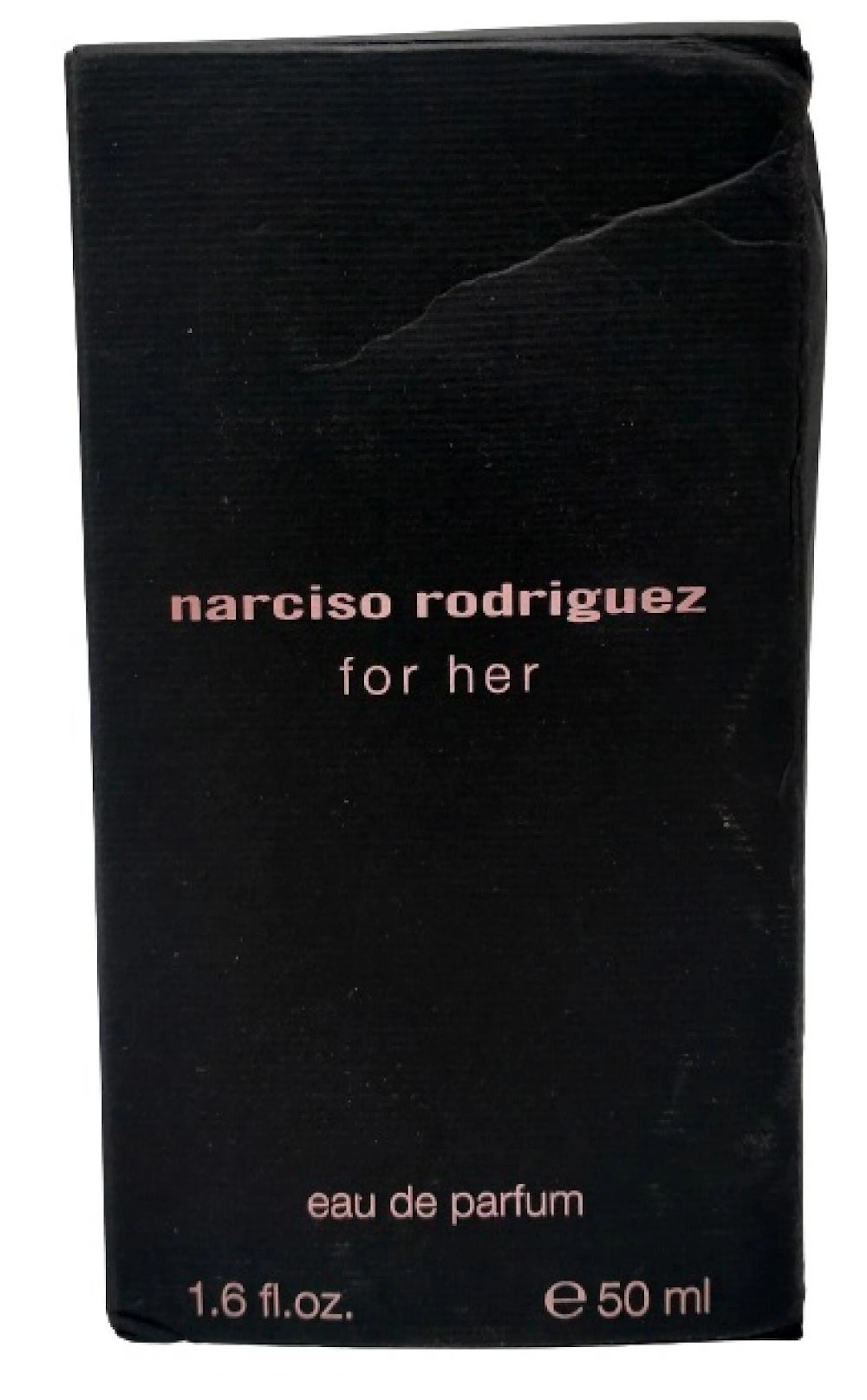 An Eau de parfum marked Narciso Rodriguez for Her 50ml in slightly damaged box