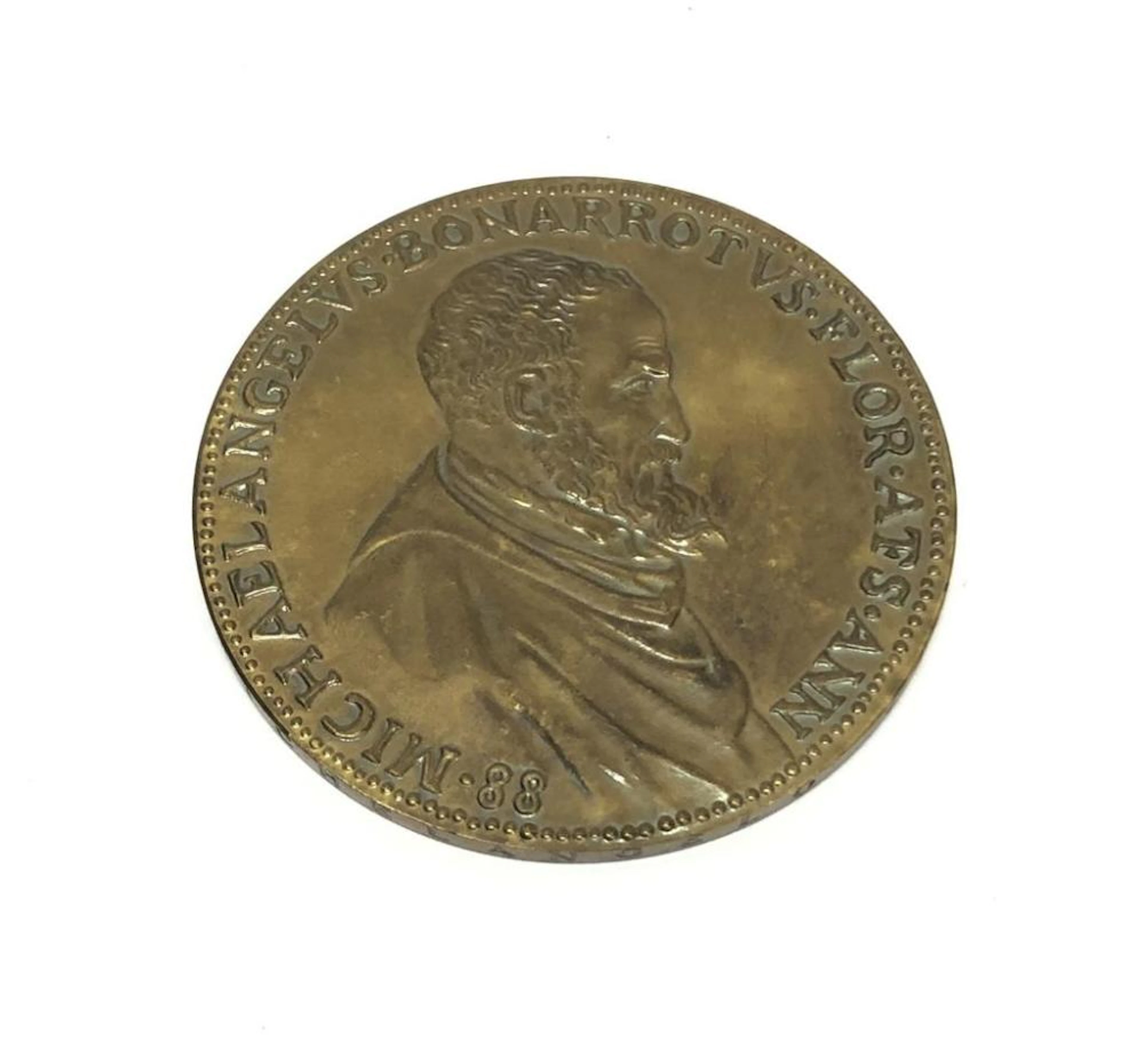 A Michaelangelo Buonarroti 88th Birthday, Gilt AE Medal