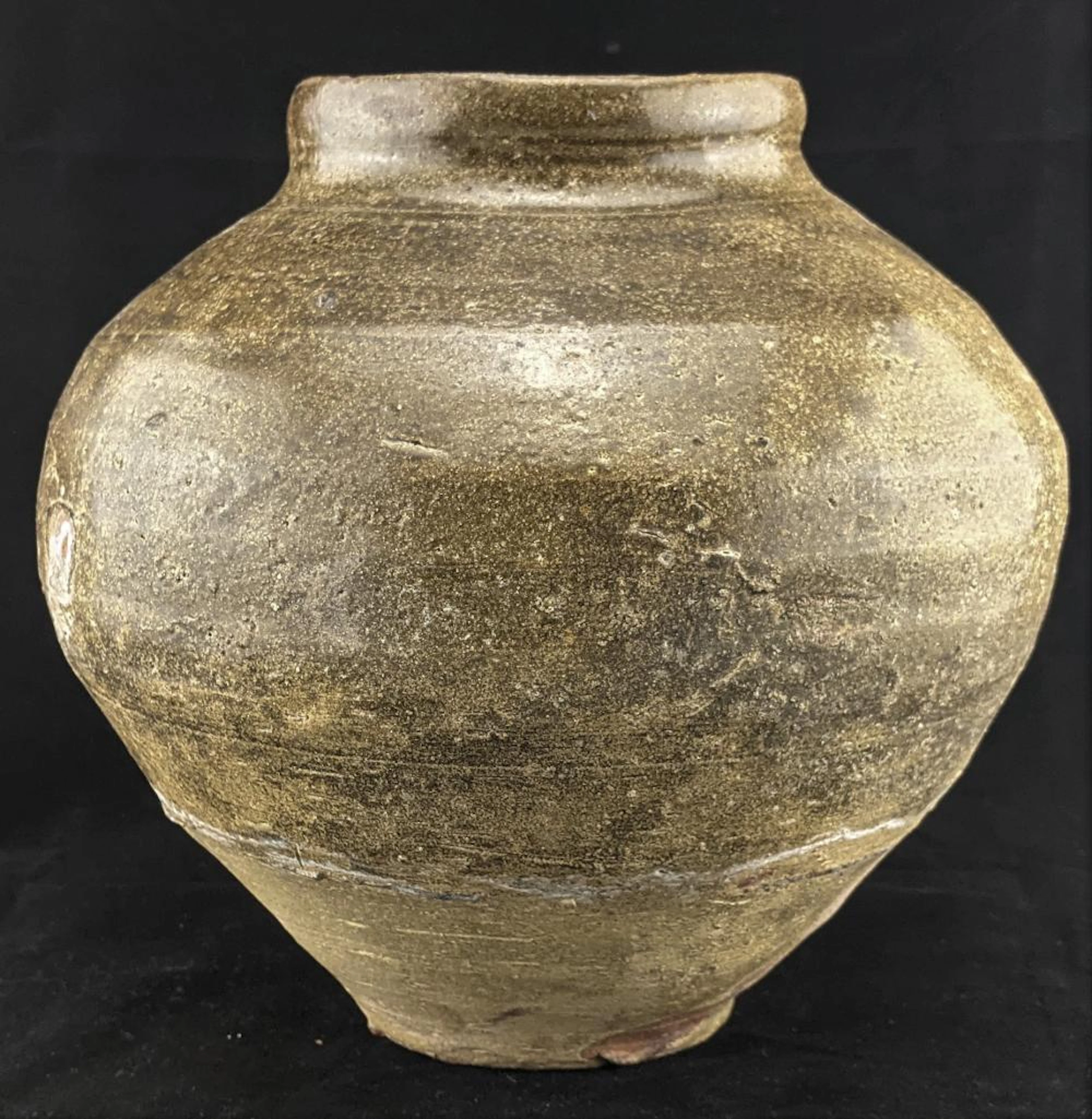 Wabi Sabi Japanese Vase. Light Glaze. Possibly Late Edo Period.