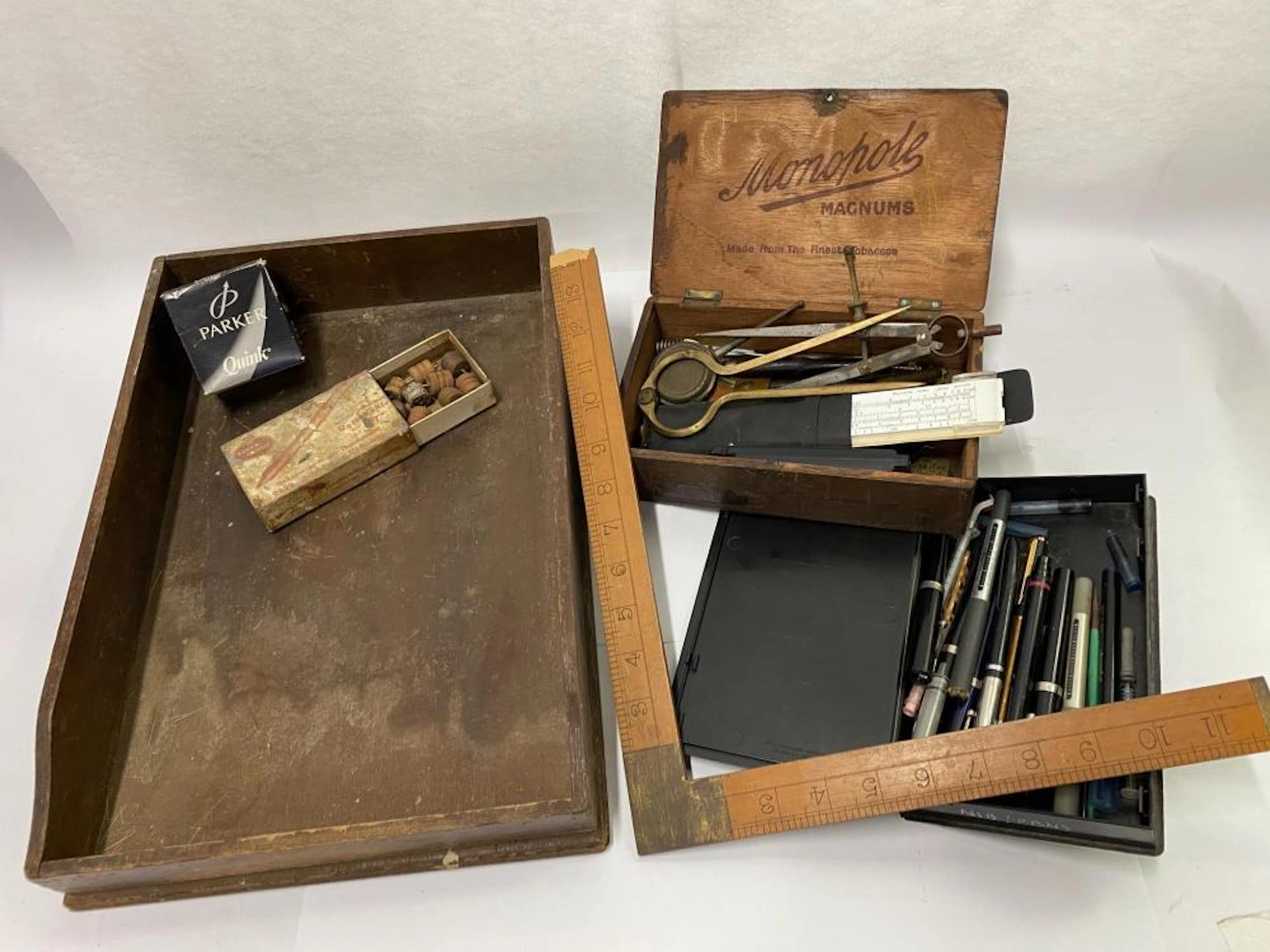A Collection of Vintage Drafting tools & Stationary from...