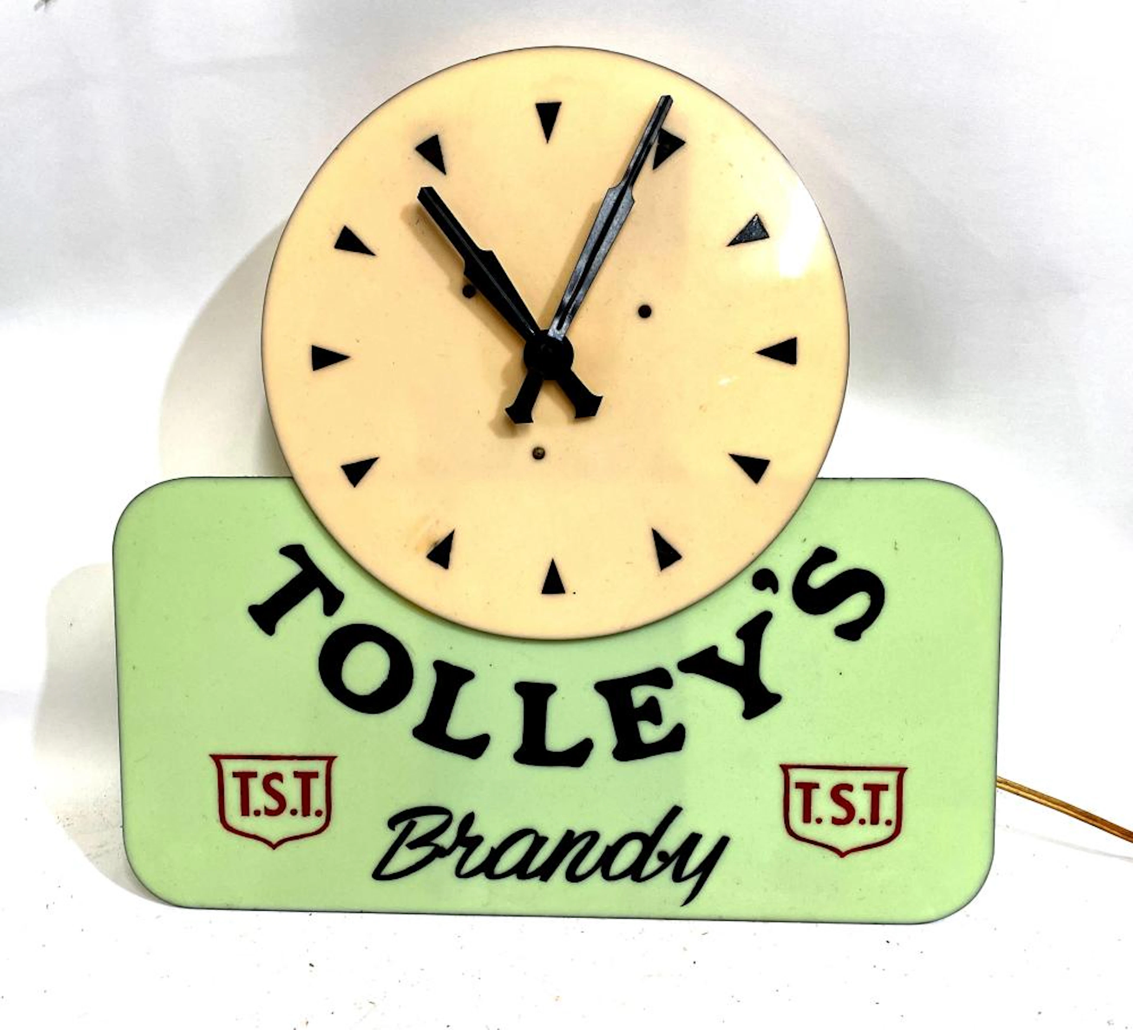 A Tolley's Brandy Electric Clock & Sig