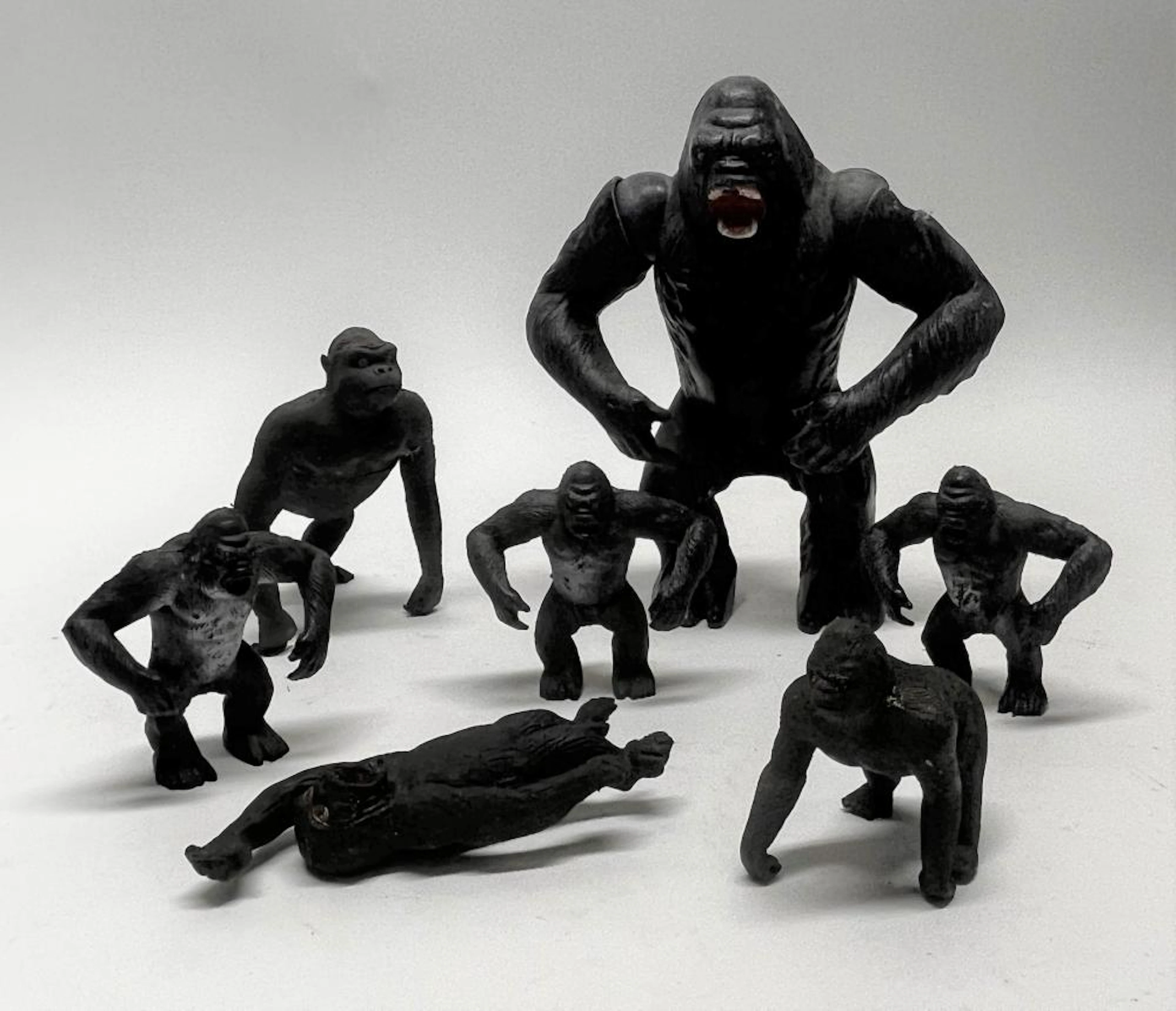 A Collection of King Kong Figures including Mattel 1973
