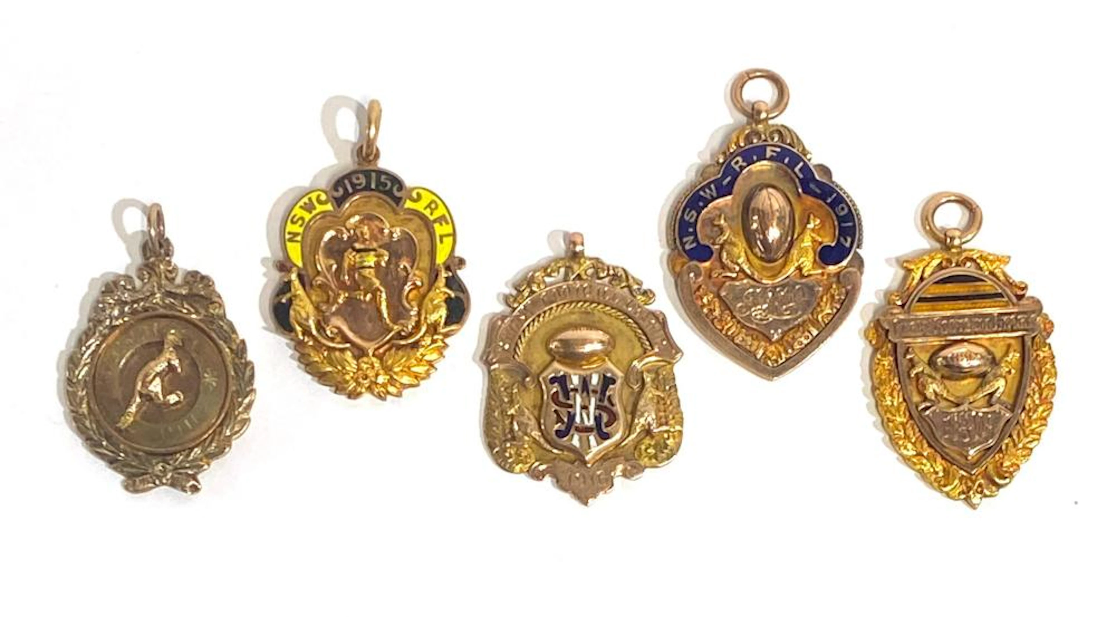 Four Balmain Rugby Football League 1st Grade Premiership Medals