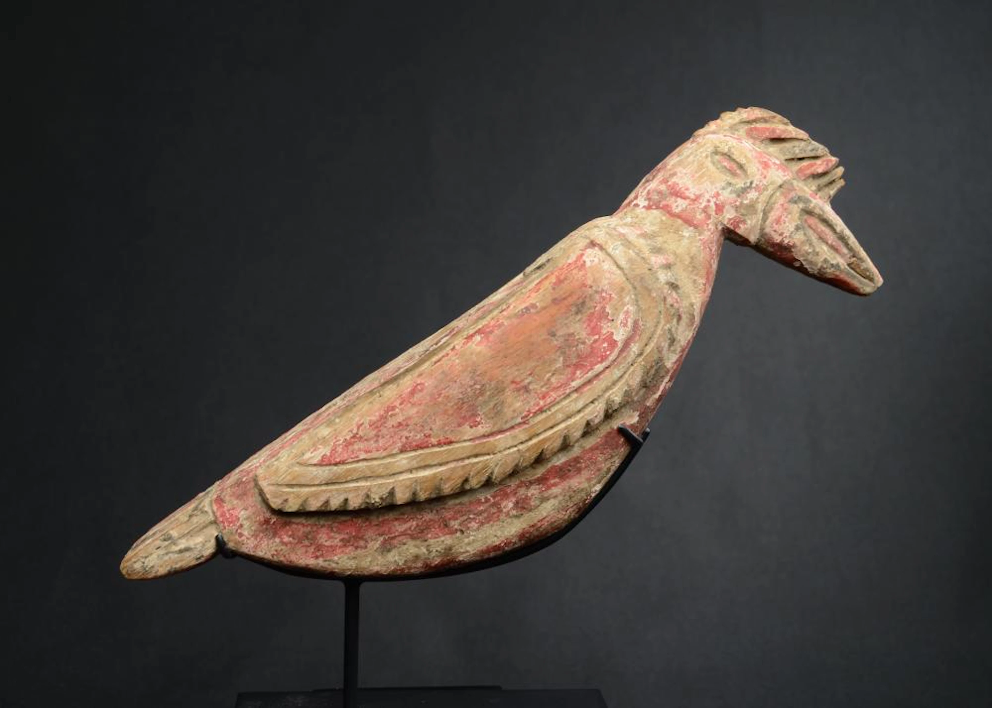 A Superb Old Carved Bird off a Malangan Figure