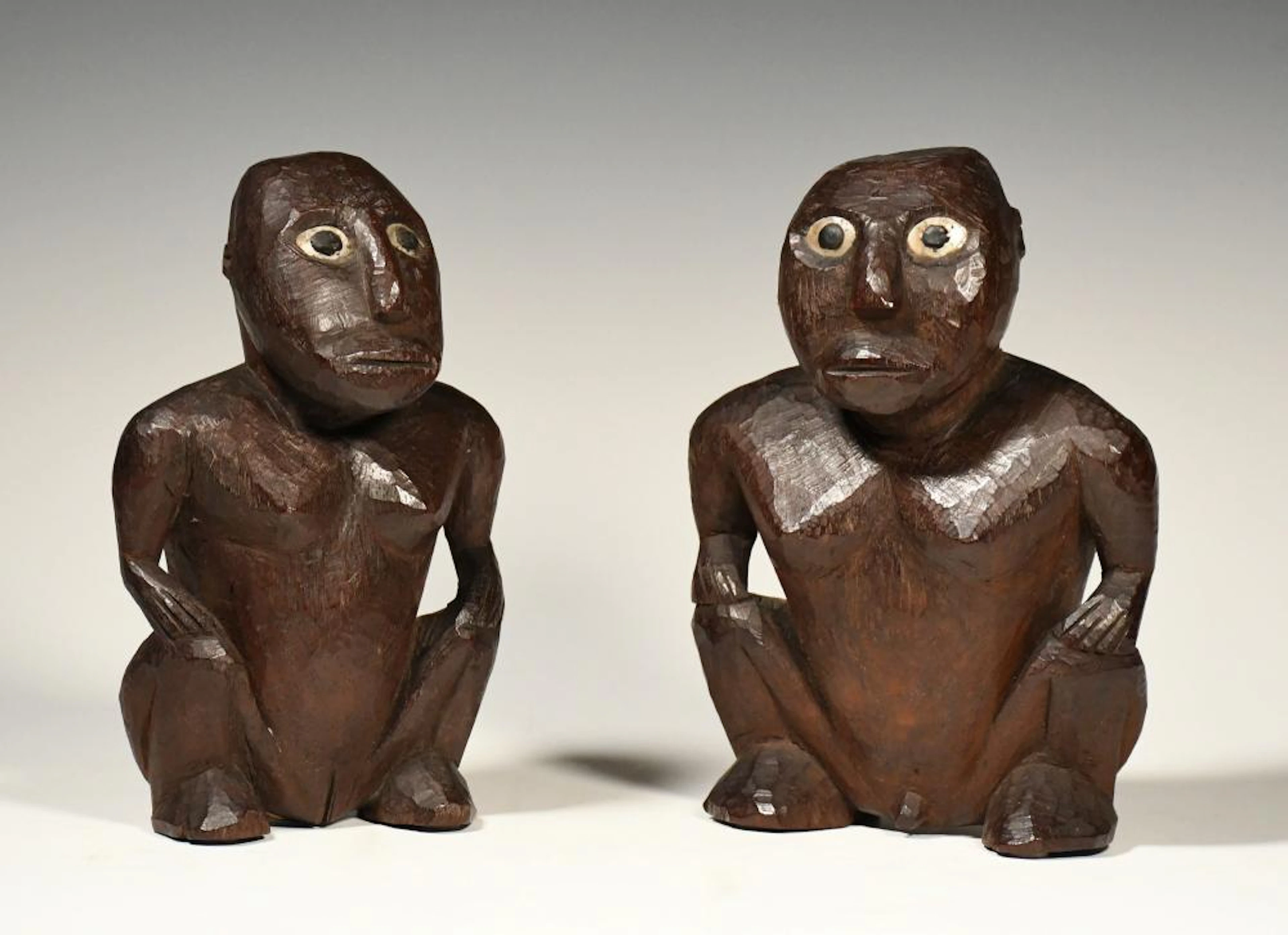 A Fine Old Pair of Tobi Island Ancestor Figures