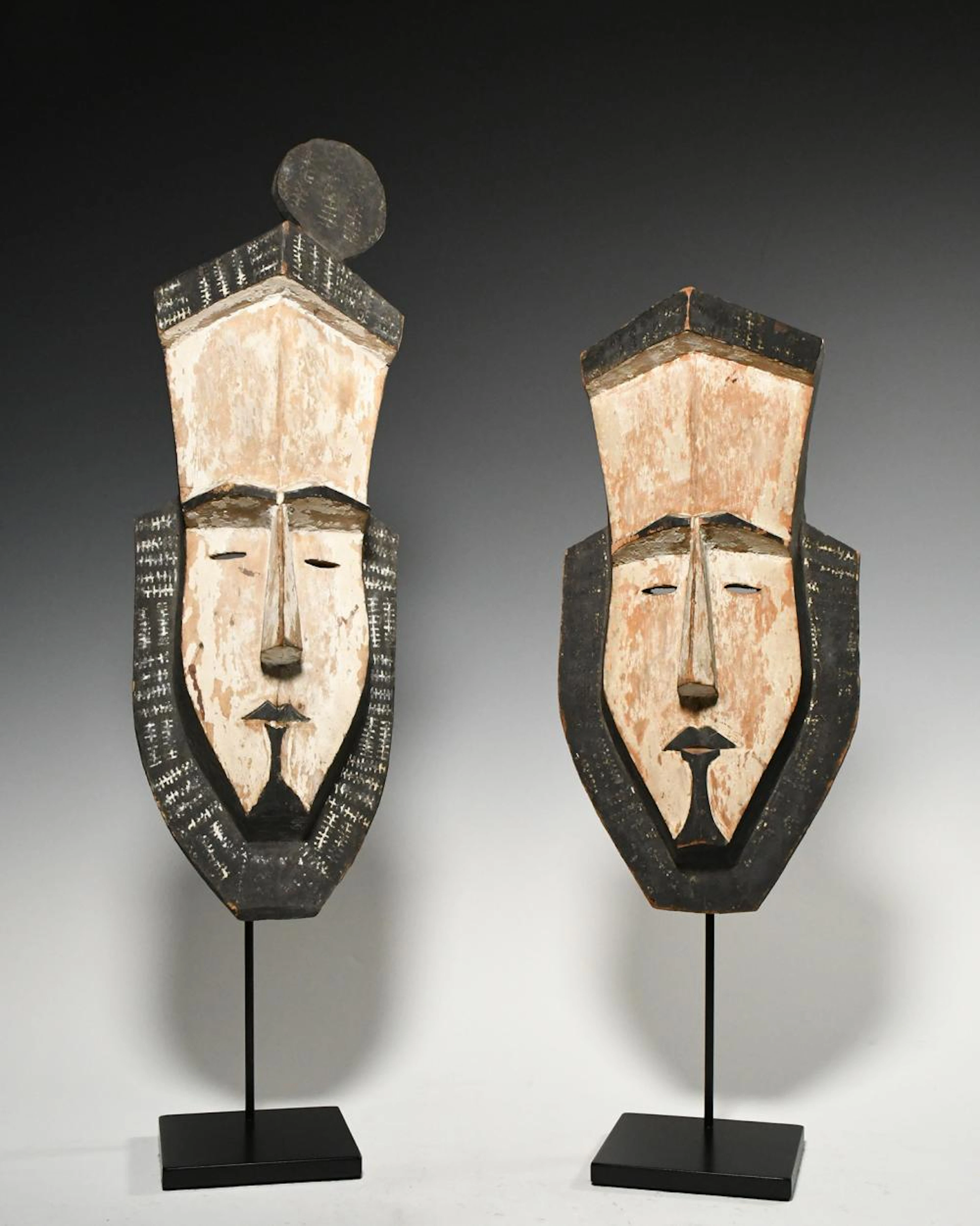 A Superb Old Pair of Micronesian of Male and Female...