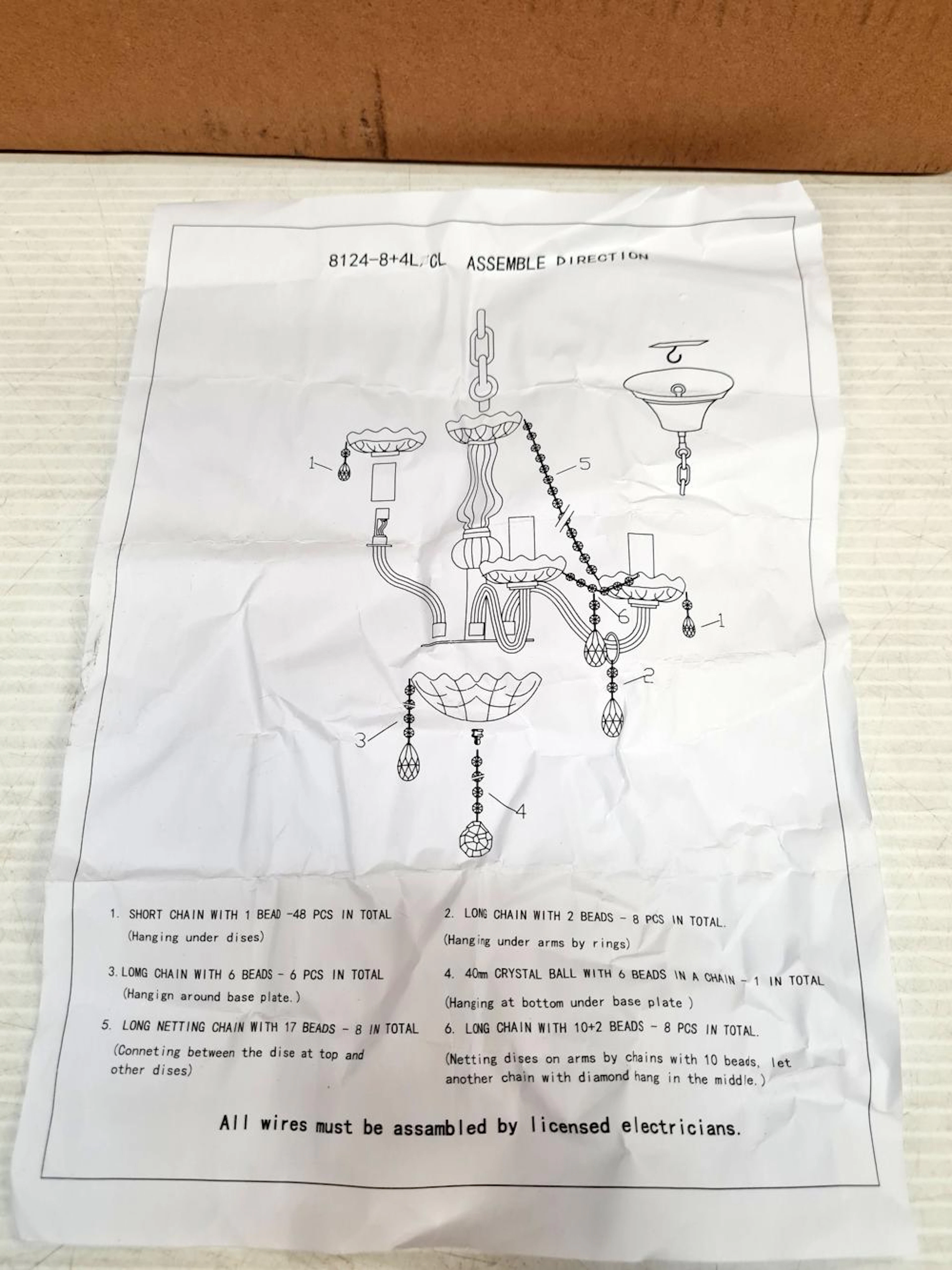 A Chandelier in kit form