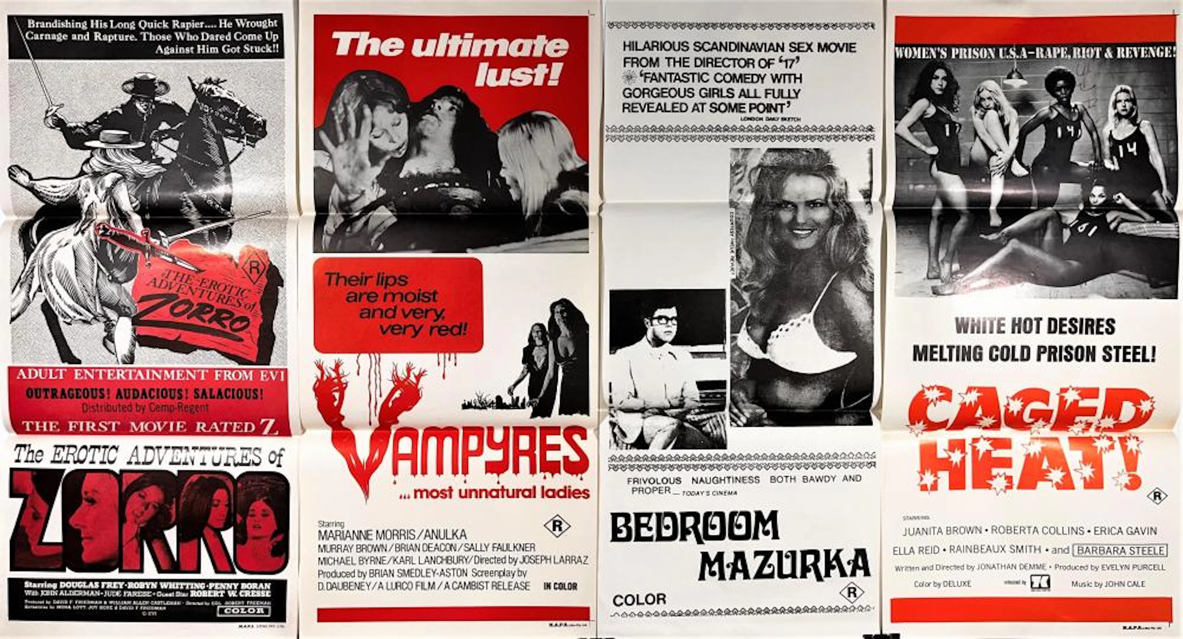 Four Original Australian Colour Movie Day Bills including...
