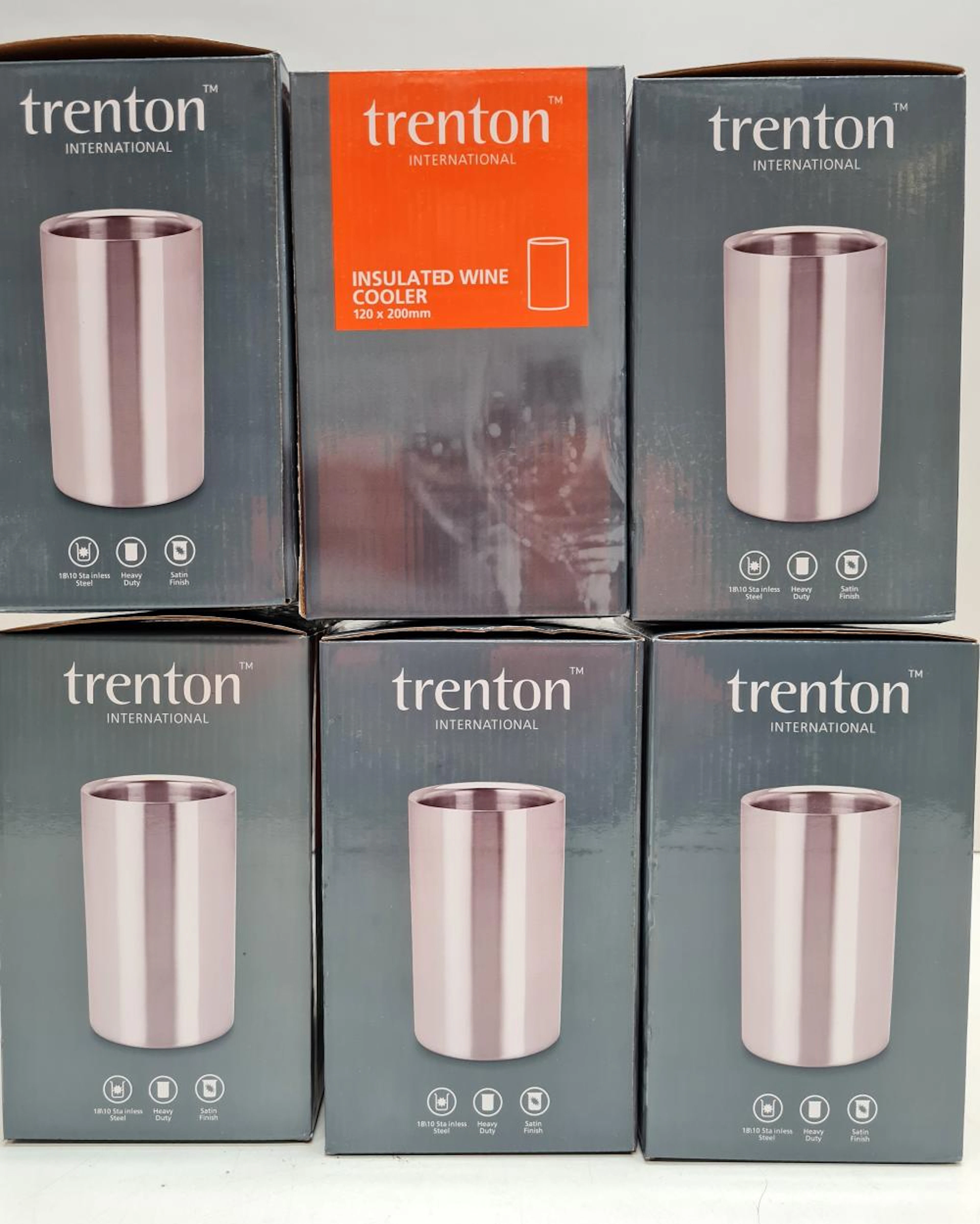 Six Trenton Insulated stainless steel wine coolers