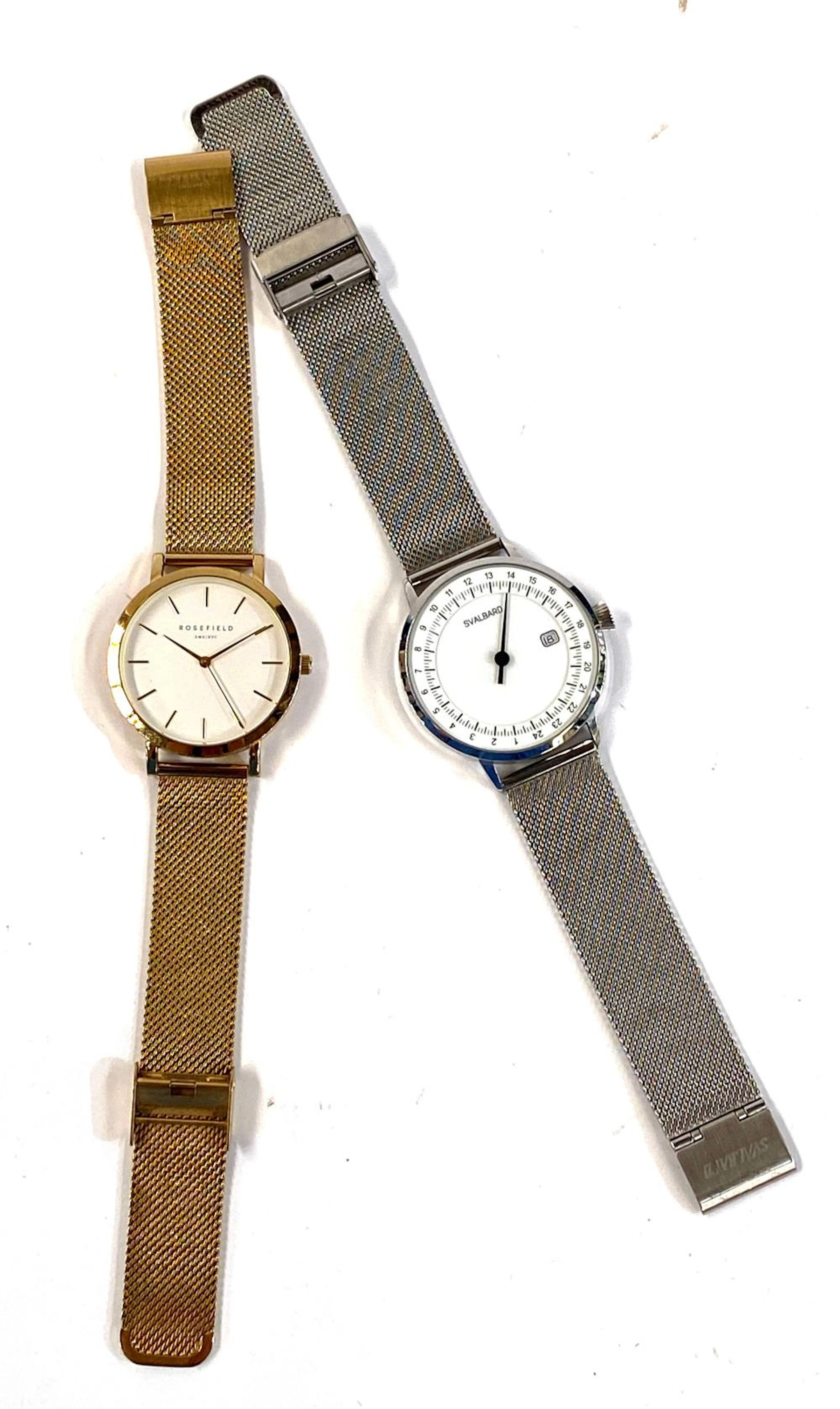 Two Gentleman's Wrist Watches marked Rosefield & Svalbard