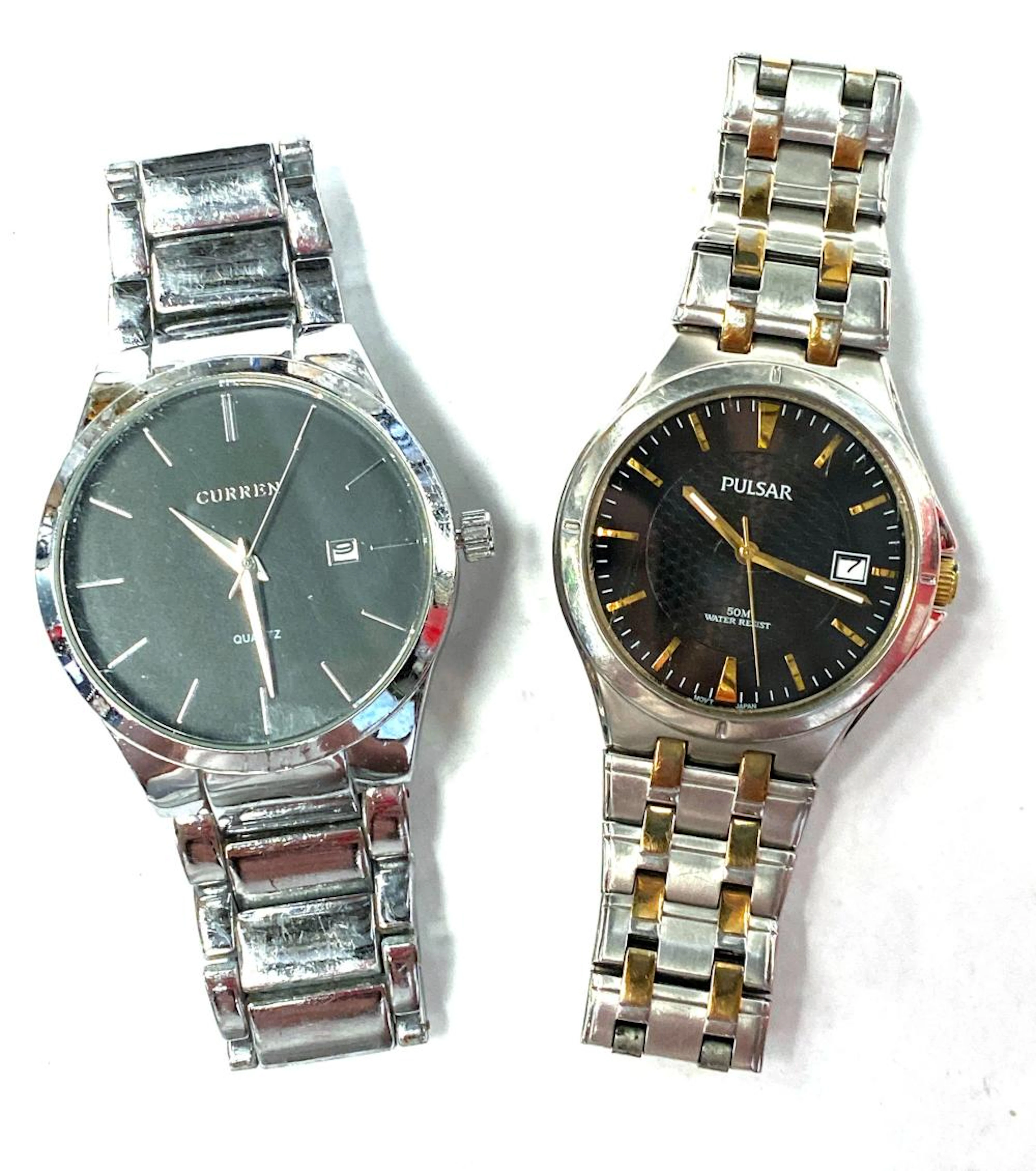 Two Gentleman's Wrist Watches marked Pulsar & Curre