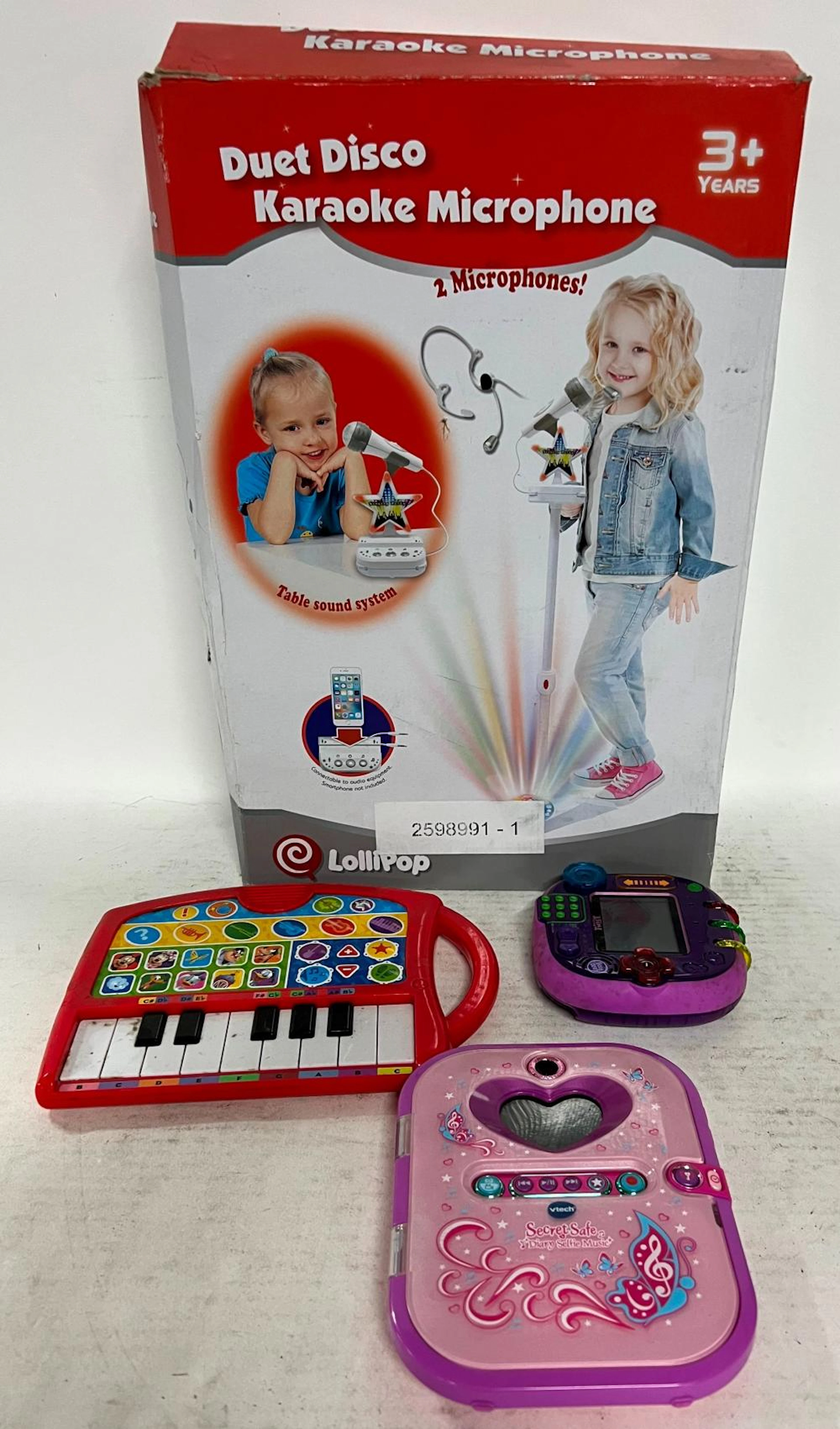 Four assorted toys including Vtech etc