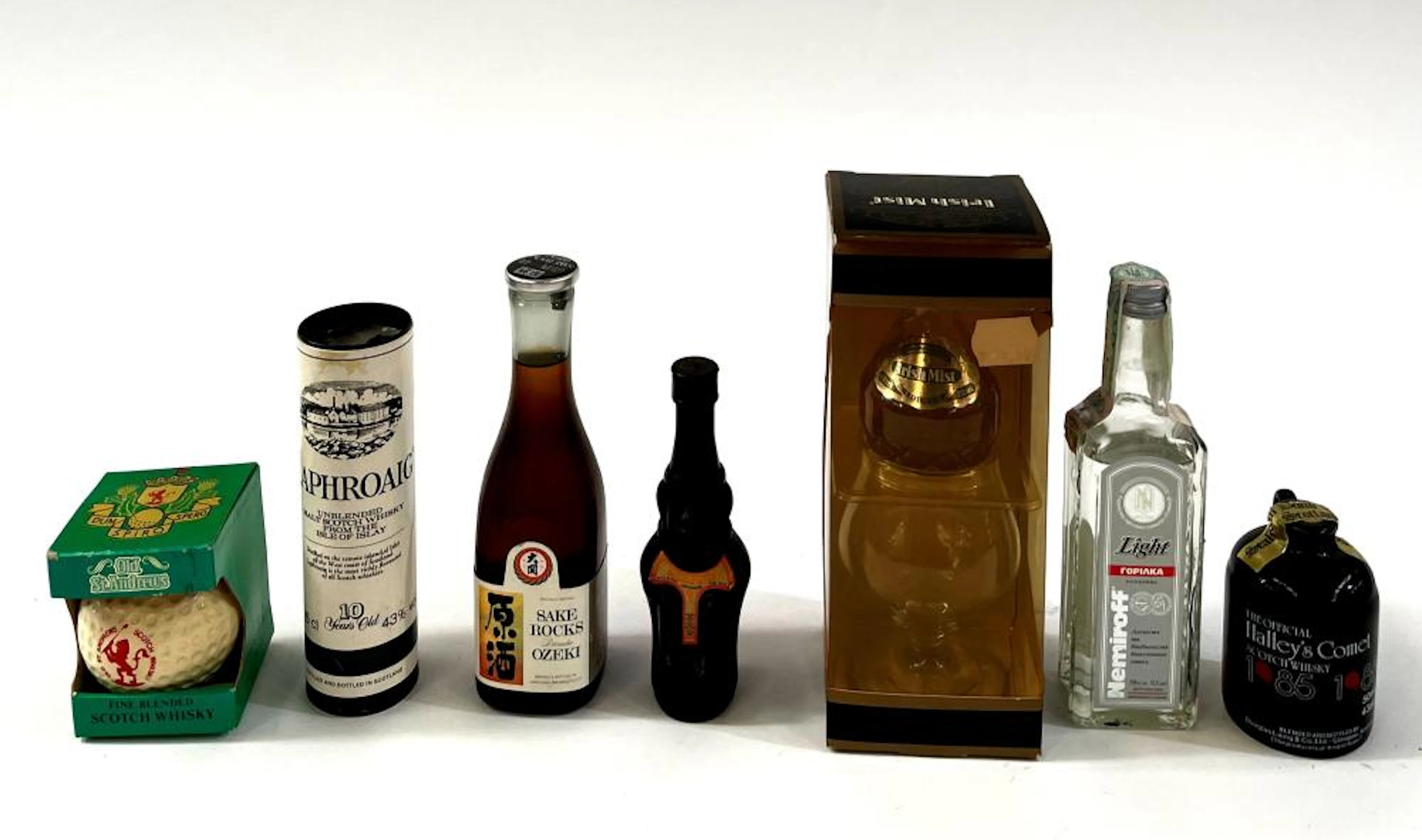 A Small Eclectic Collection of Vintage Liquor Miniatures including Inca Pisco