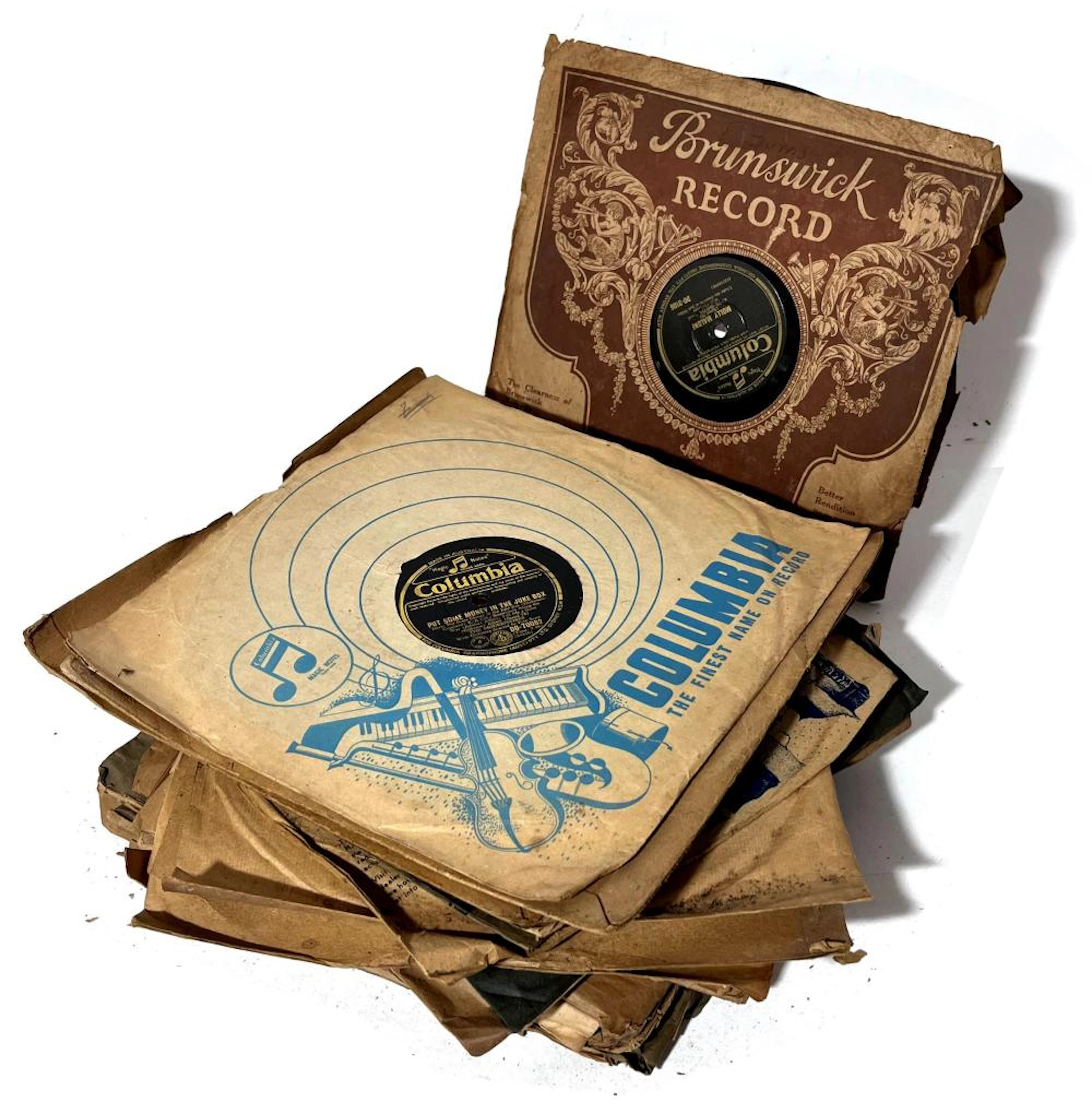 A Collection of Vintage Shellac Records