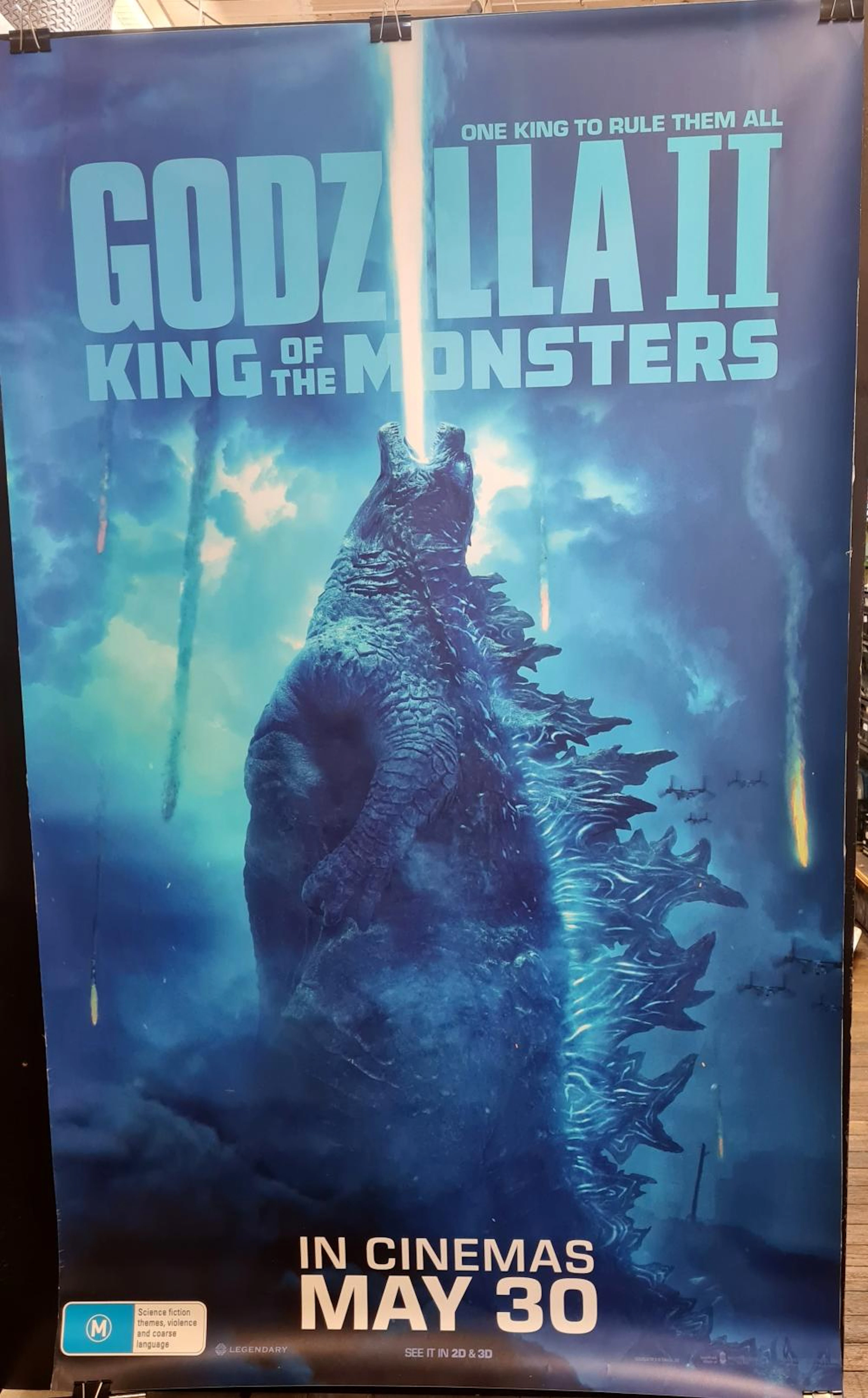 A movie poster 'GODZILLA II' size 180cm x 108cm