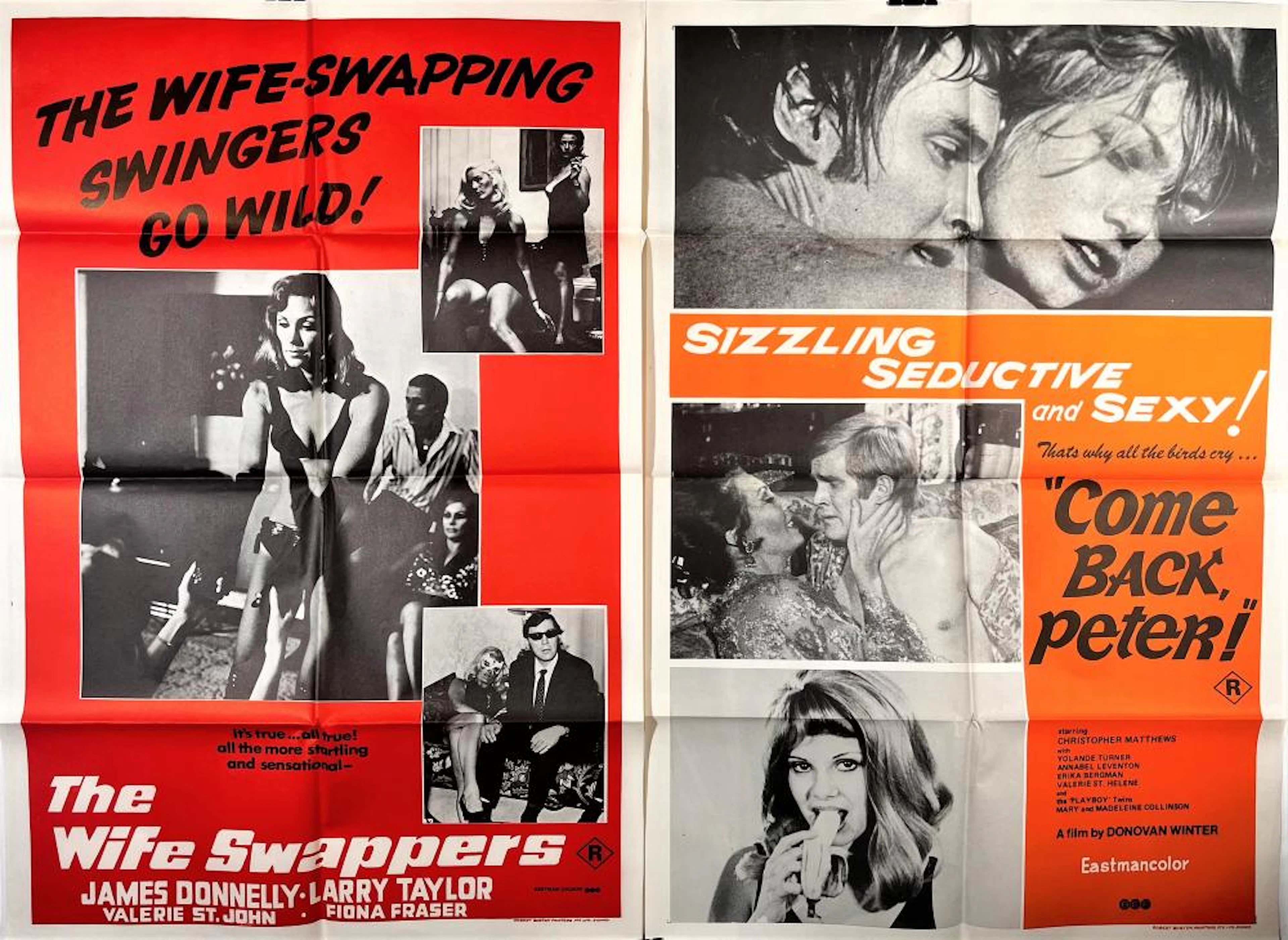 Two One Sheet Movie Posters: The Wife Swappers 1970...