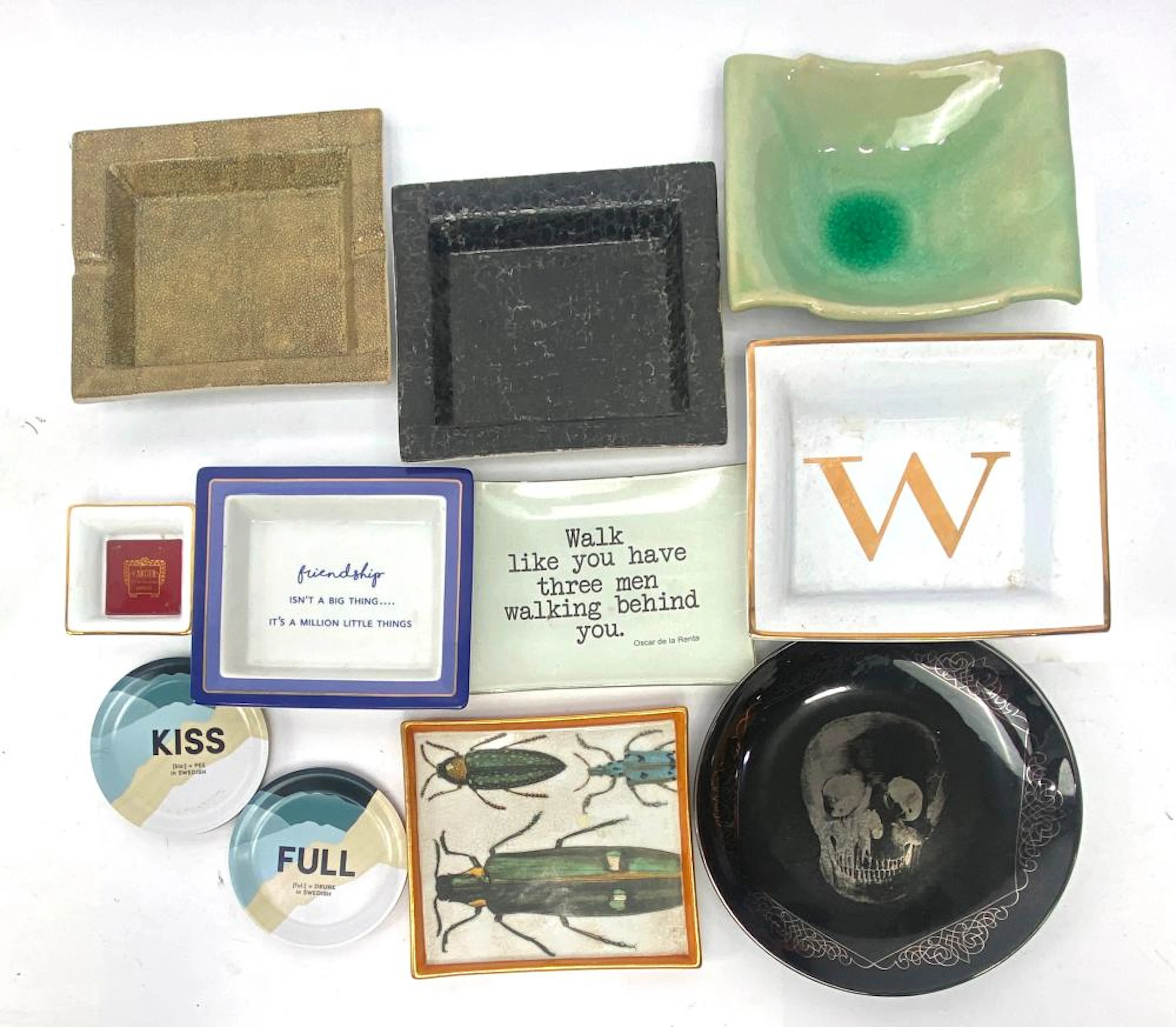 A Collection of Ceramic Dishes & Small Trays
