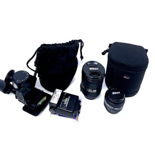 A Collection of Camera Equipment including AF-S Nikkor...