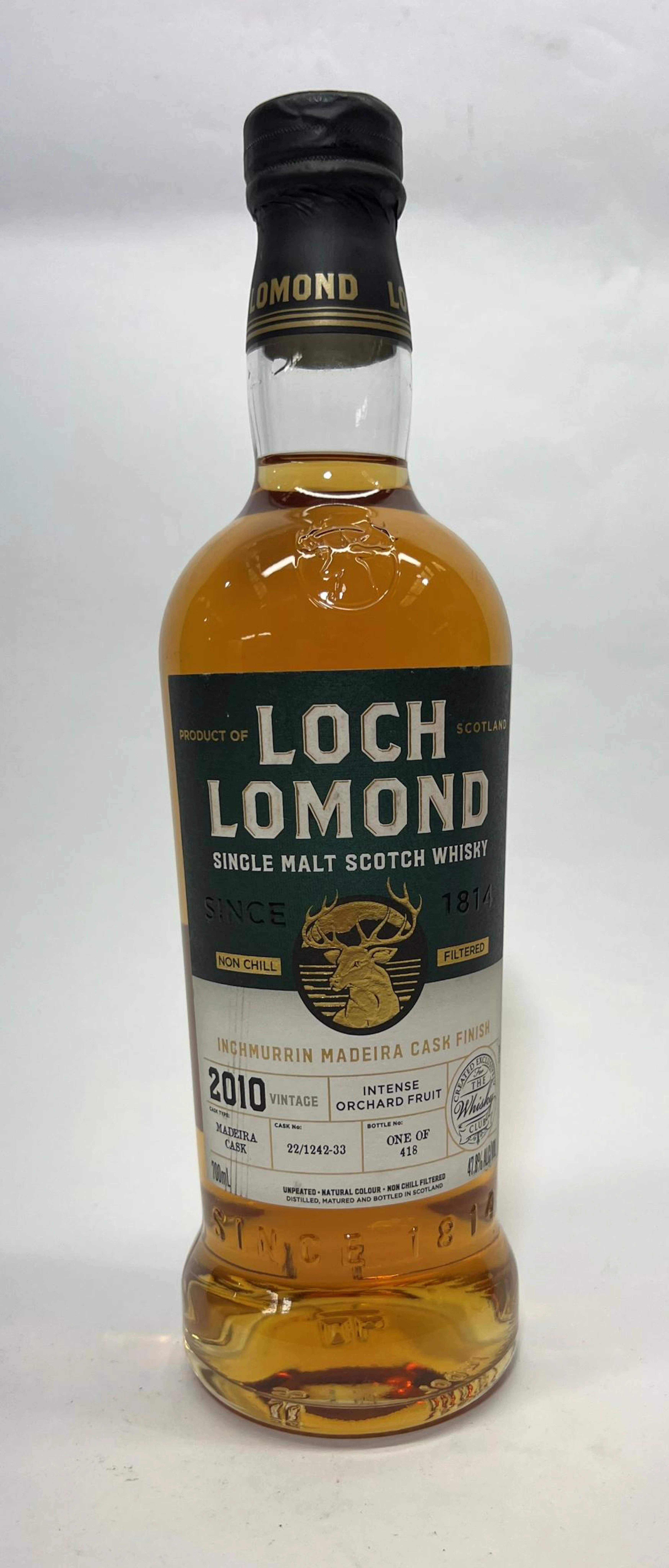One Loch Lomond Single Malt Scotch Whiskey, 700 ml bottle