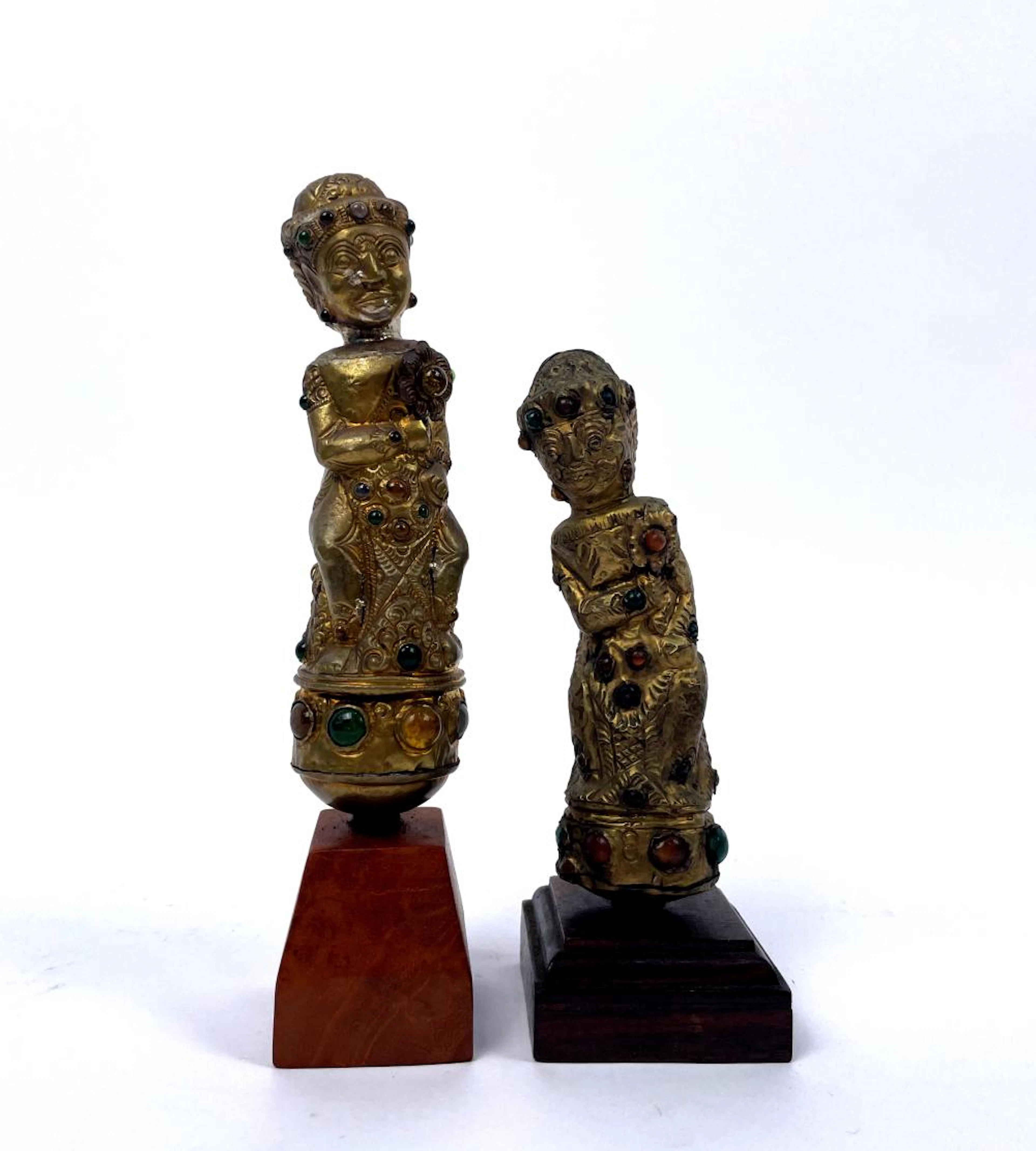 Two Indonesian Great Hero Bhima Kris Handles, Early 20th Century