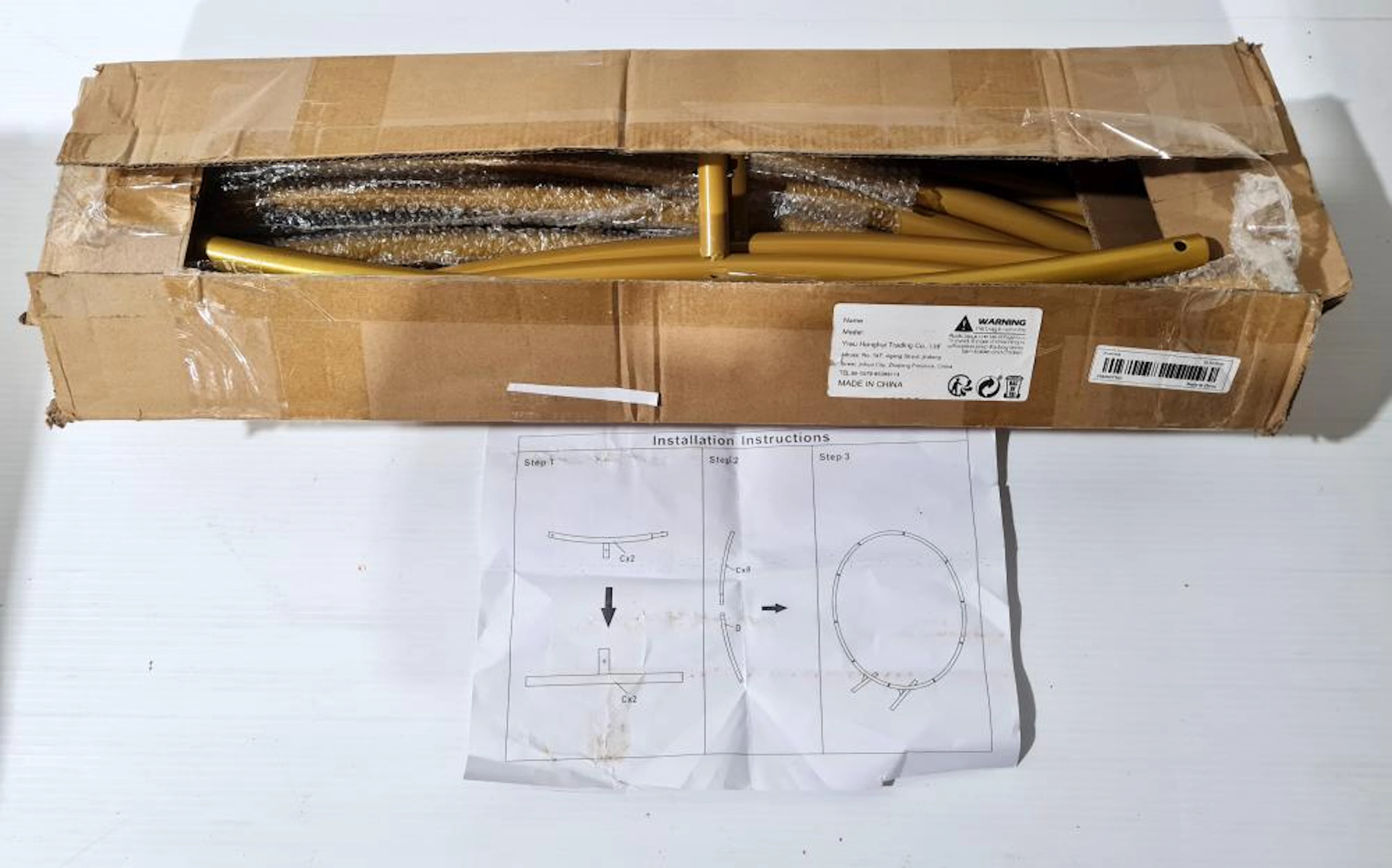 A metal Photography Hoop in kit form