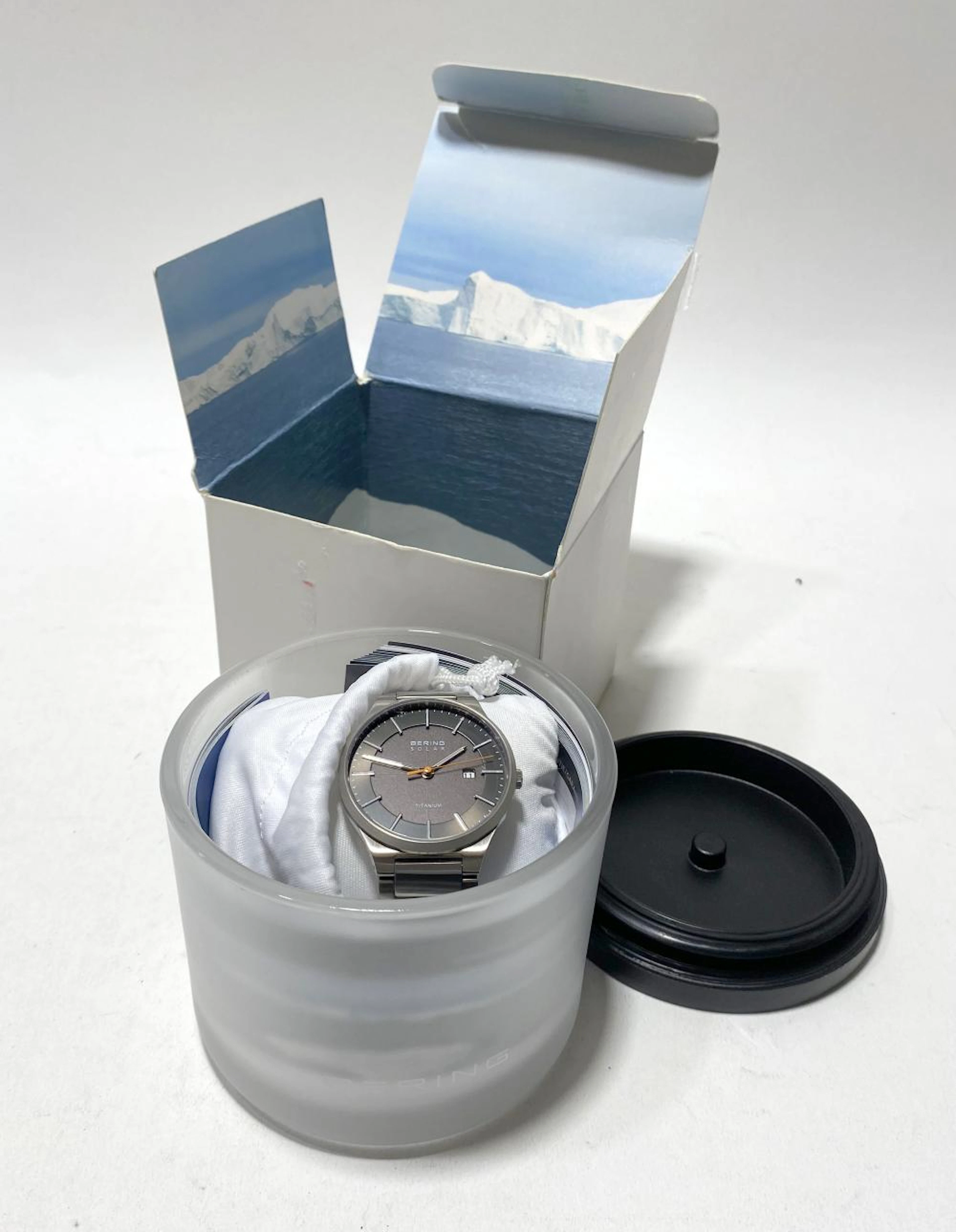 A watch marked Bering Solar