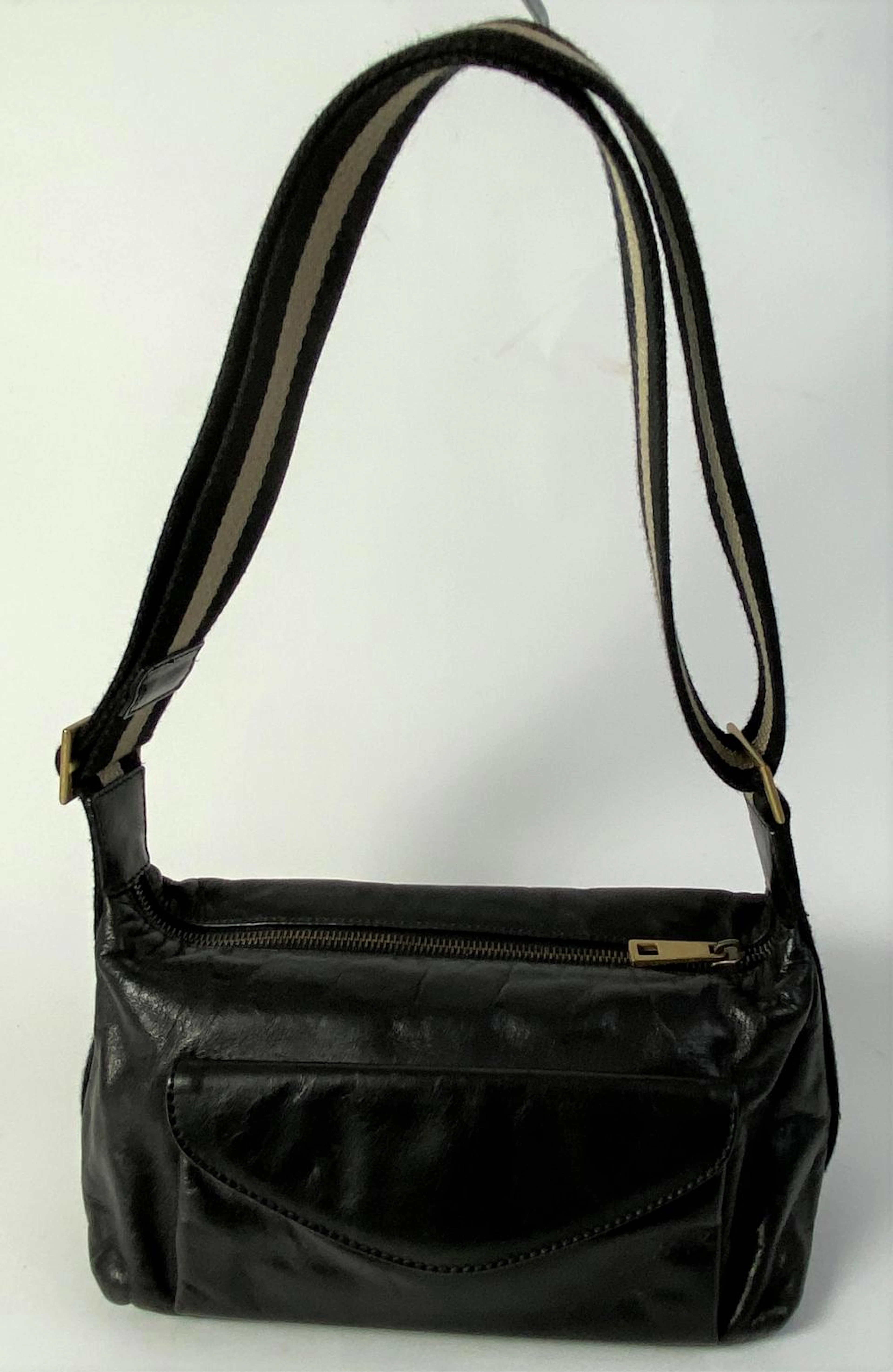 Bally, Italy: Black Leather Tini Shoulder/Crossbody Bag