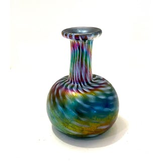 A Mt St Helens Art Glass Bud Vase, 1993