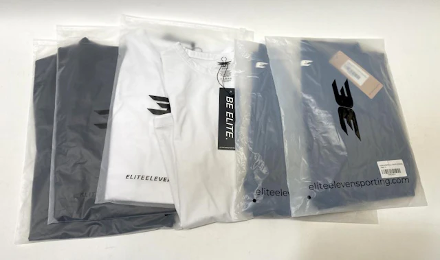 A group of clothing marked Elite Sporting size S