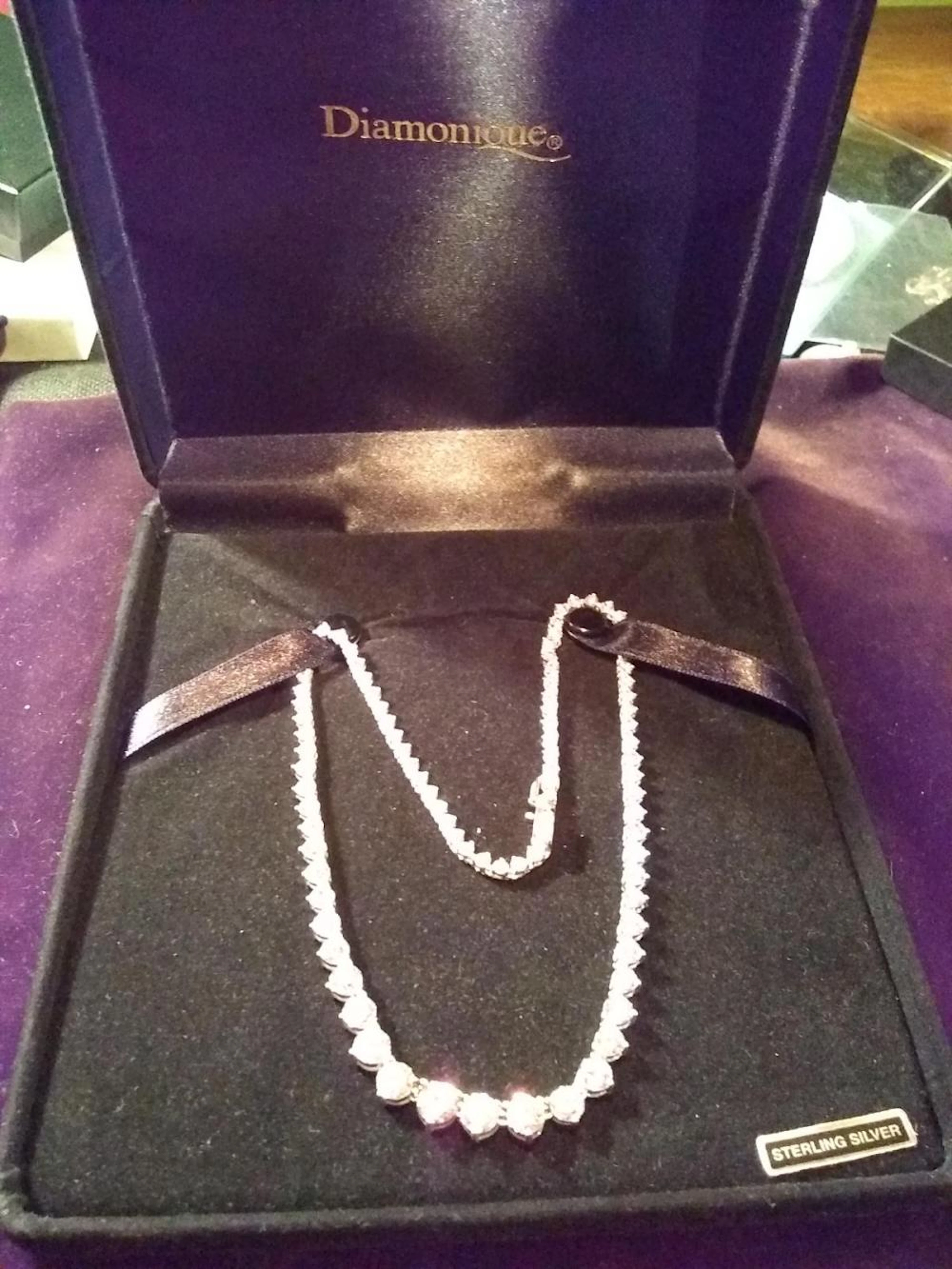 Fashion Jewelry - Diamonique QVC Rhinestone Necklace with...