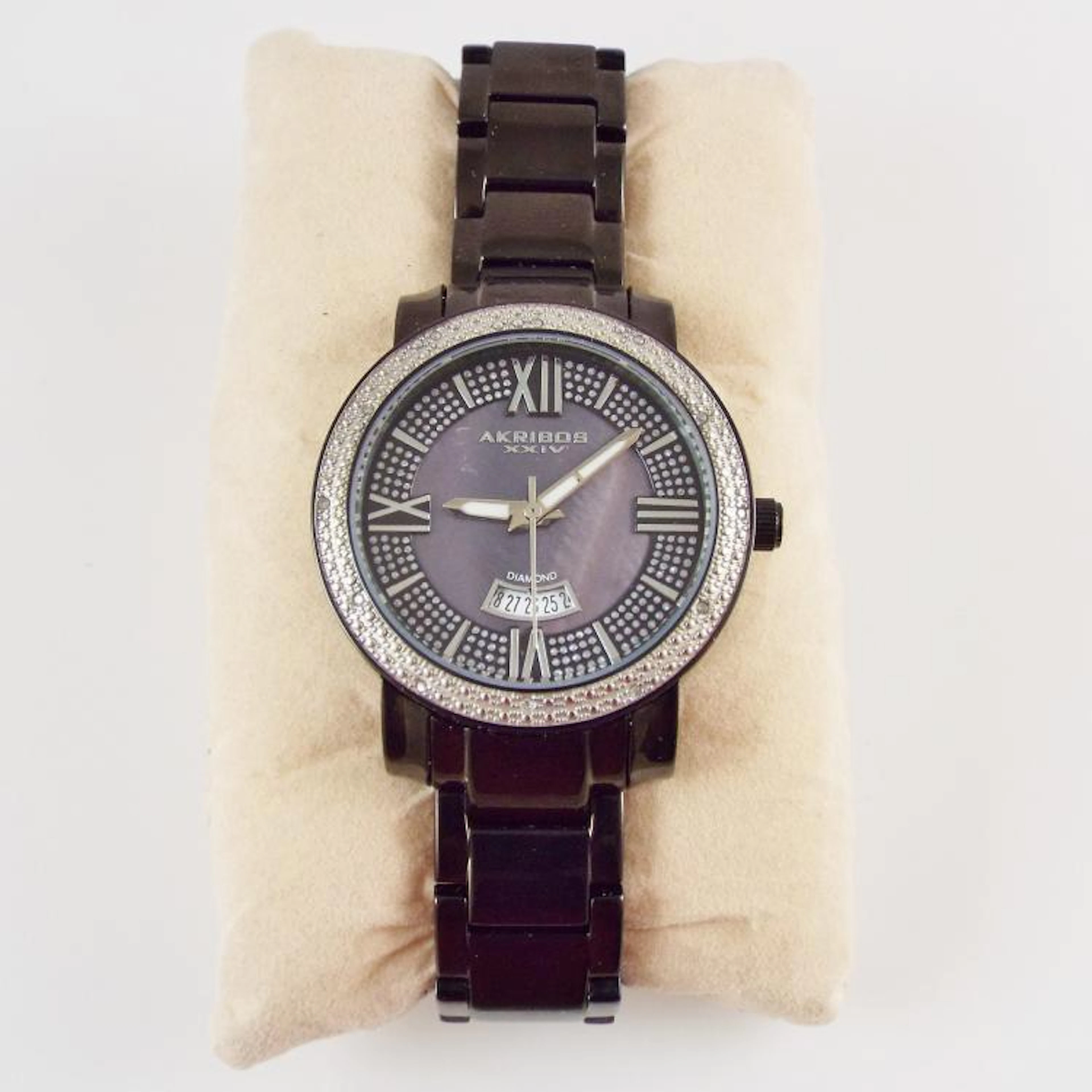 Akribos XXIV Diamond Bezel Watch