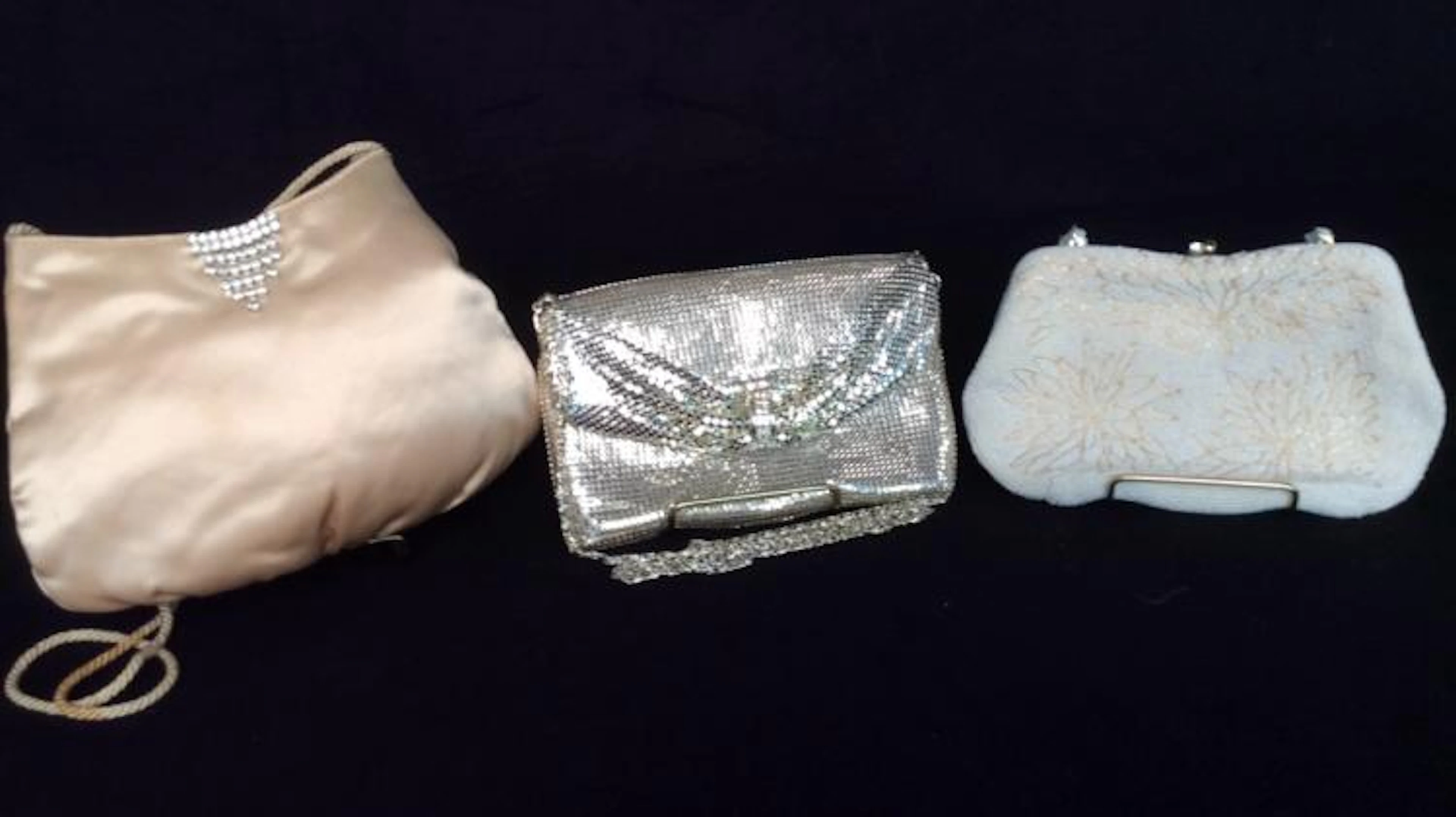 3 Vintage Evening Bags/ Clutches/ Purses