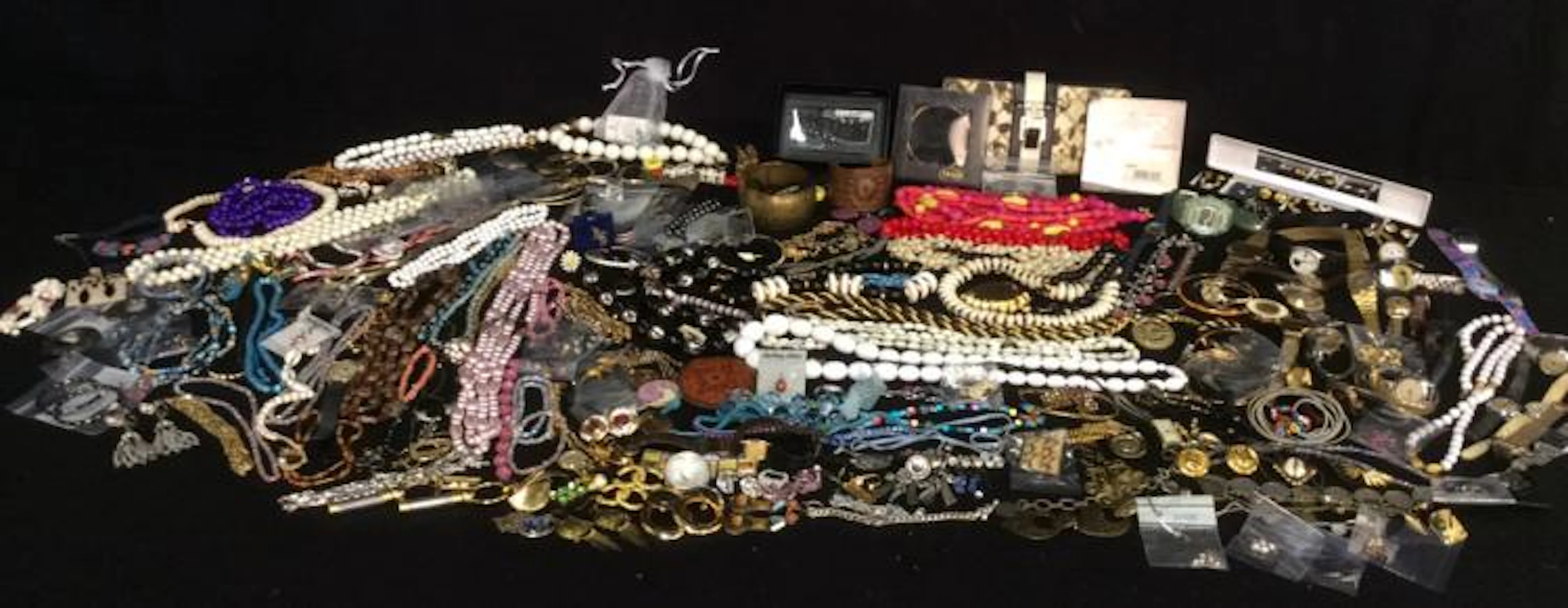 Group Lot Vintage Costume Jewelry, Signed, Silver