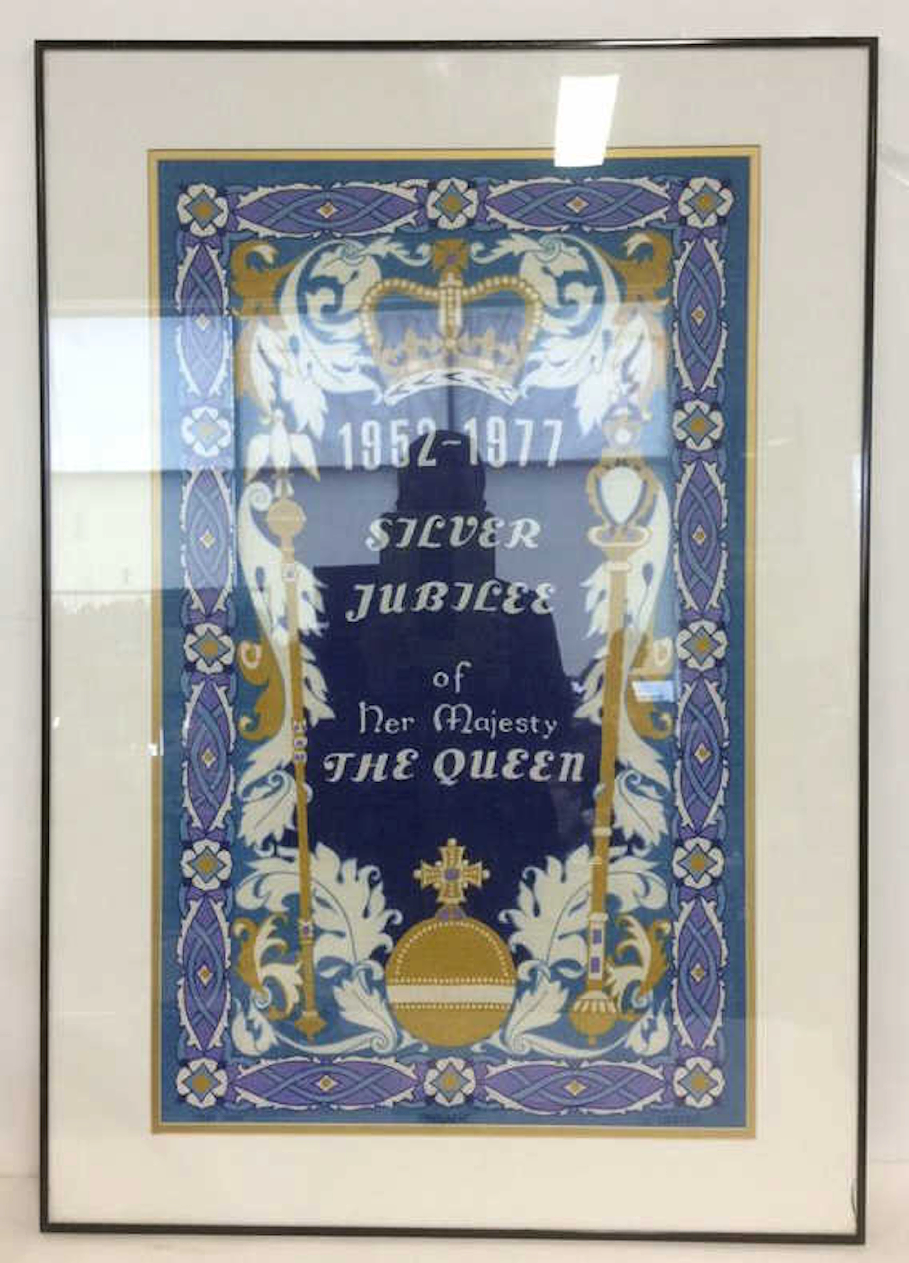 Silver Jubilee Majesty Queen Linen Poster