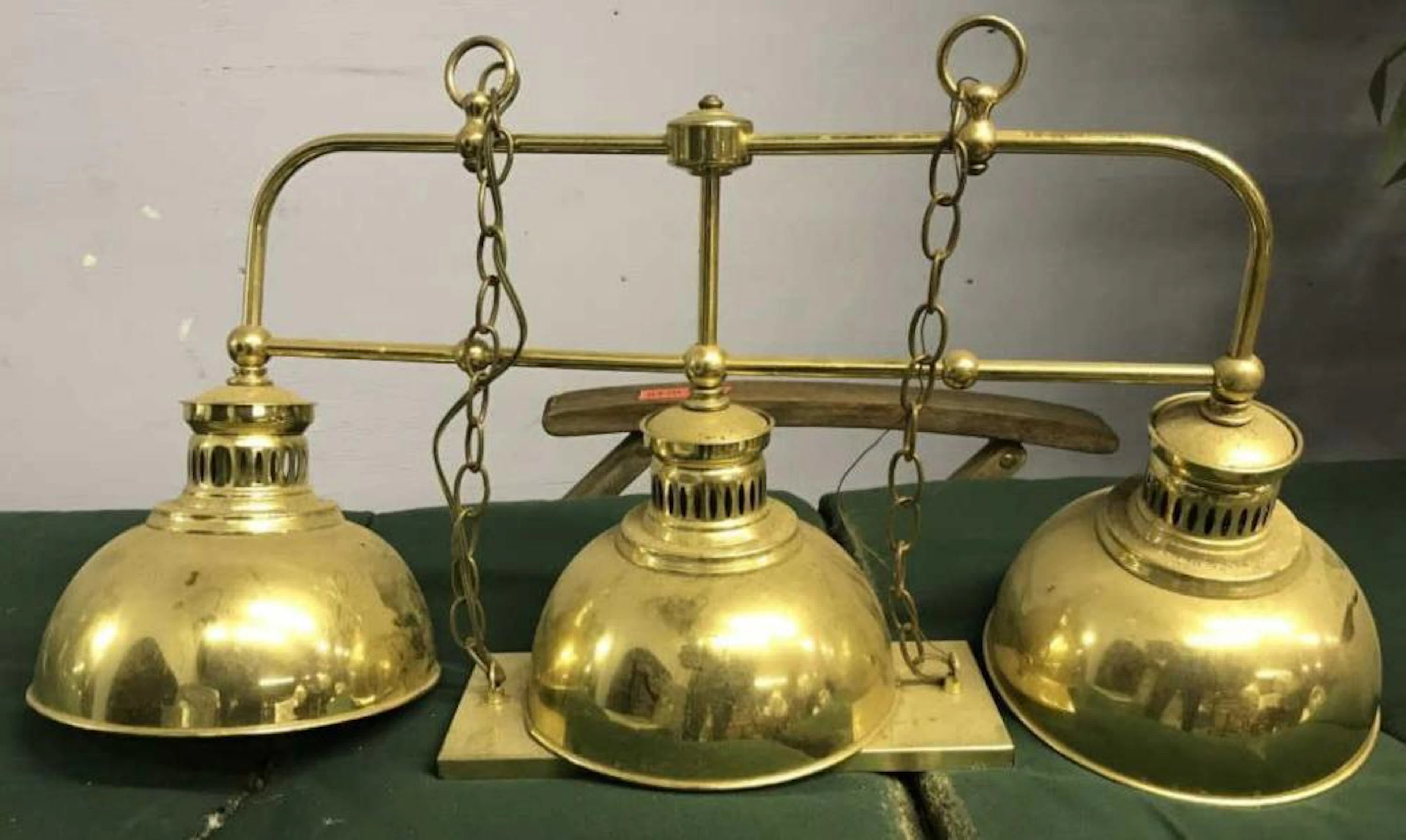 3 Socket Gold Toned Hanging Ceiling Lamp