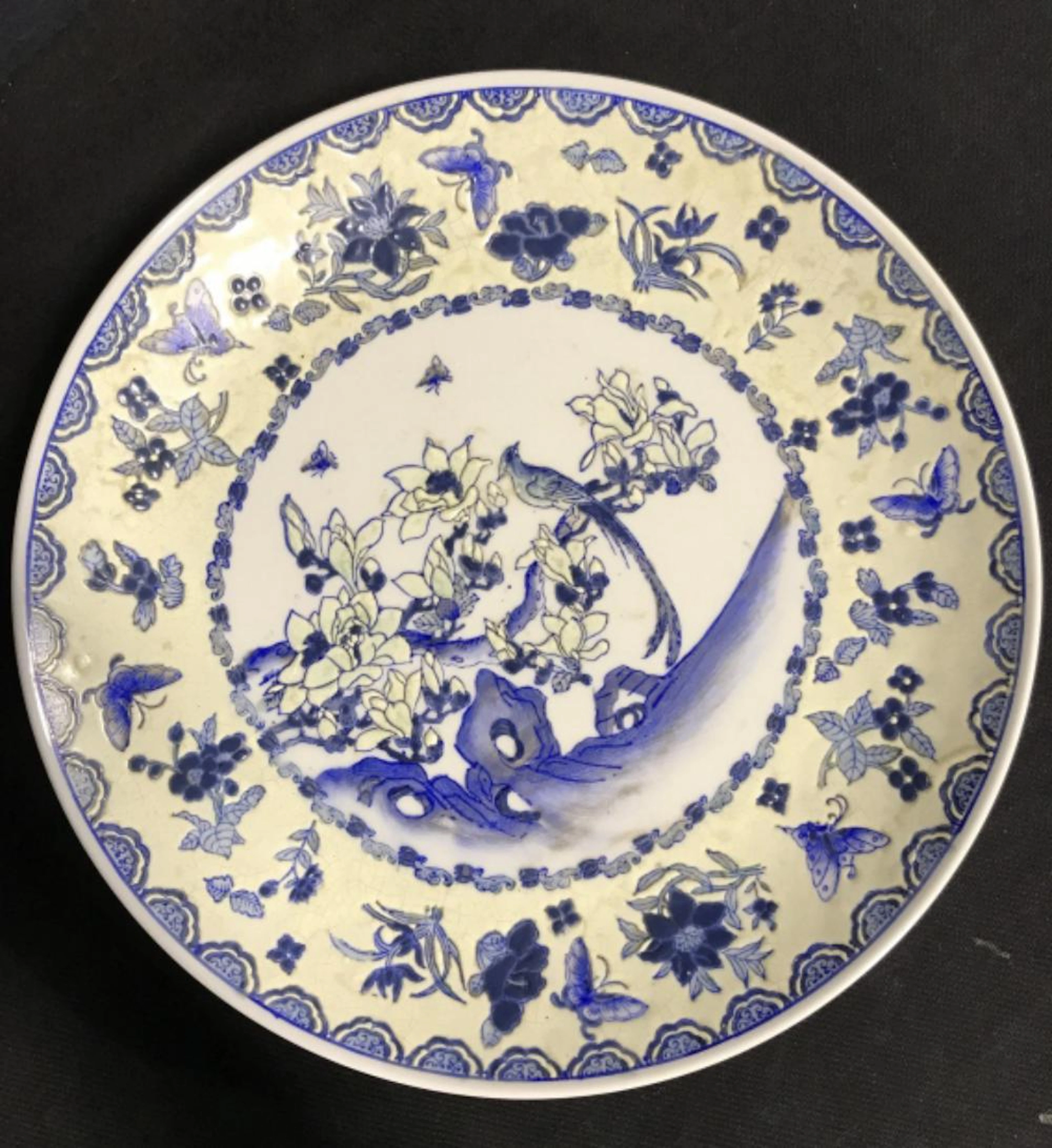 Oriental Hand Painted Enamal Porcelain Platter