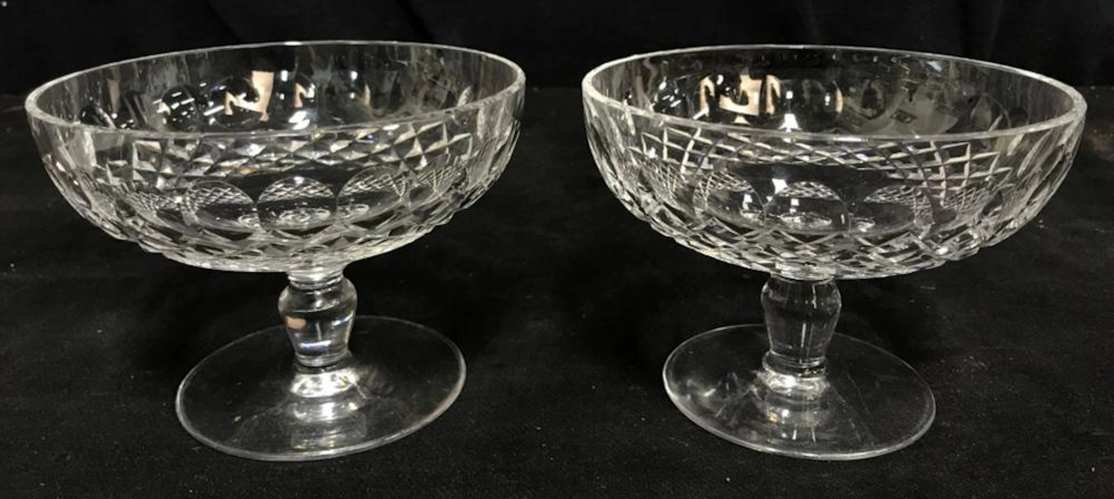 Pair Of Waterford Pedestal Bowls