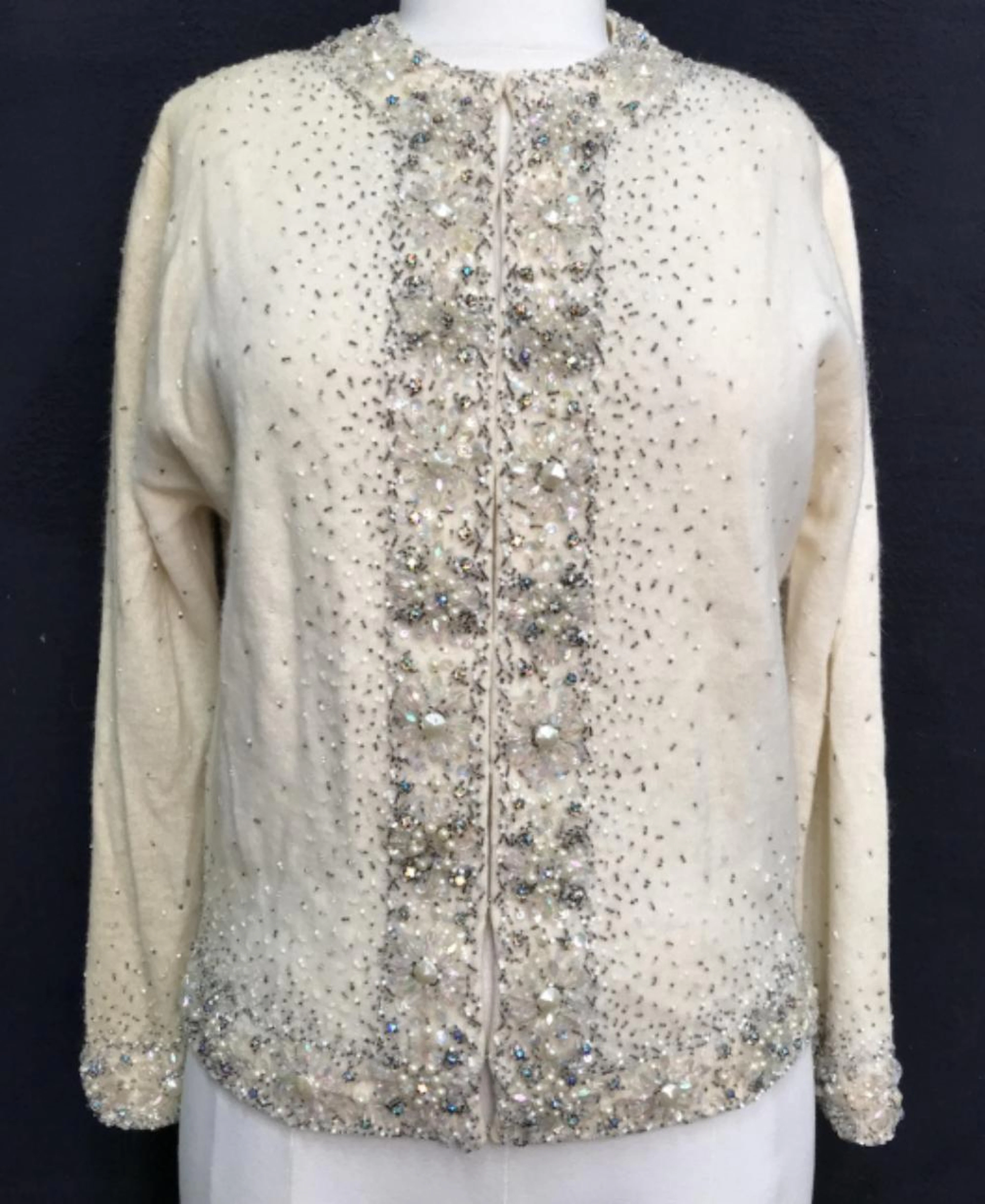 VIC&VIC Haute Couture Beaded Knit Cardigan
