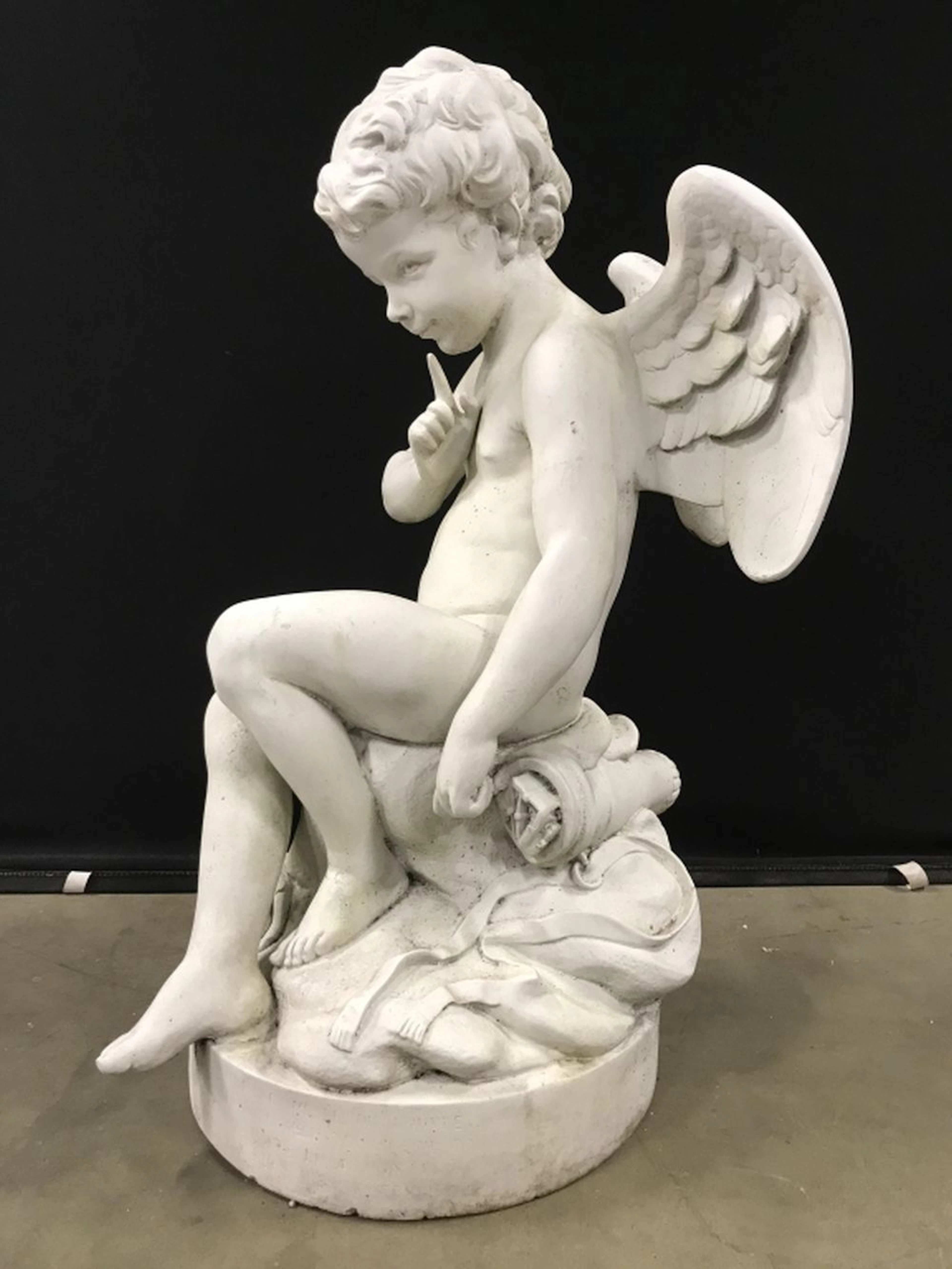 FALCONET Cherub Cupid Outdoor Composite Sculpture