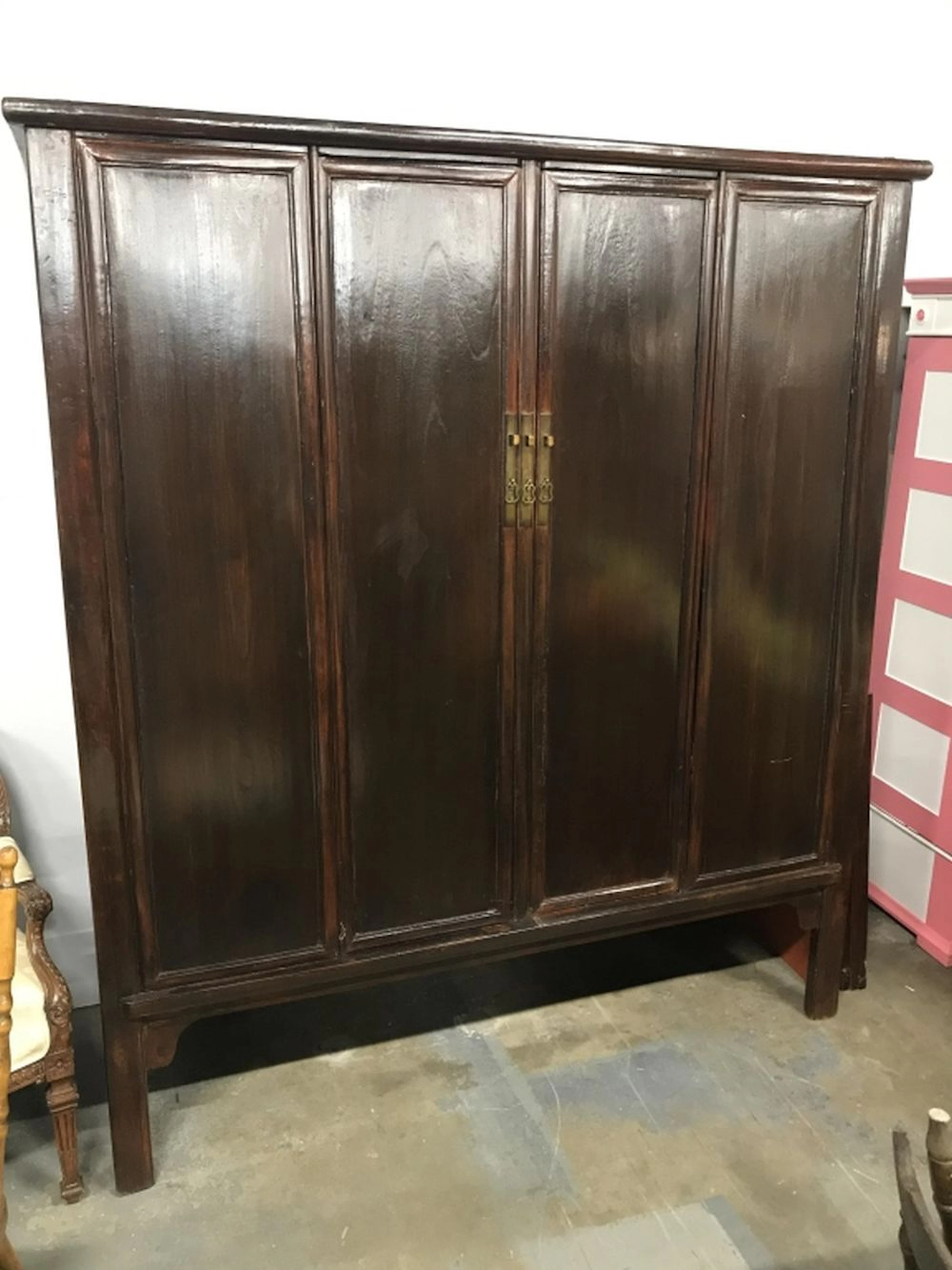 Vintage Grand Chinese Wardrobe Wedding Chest