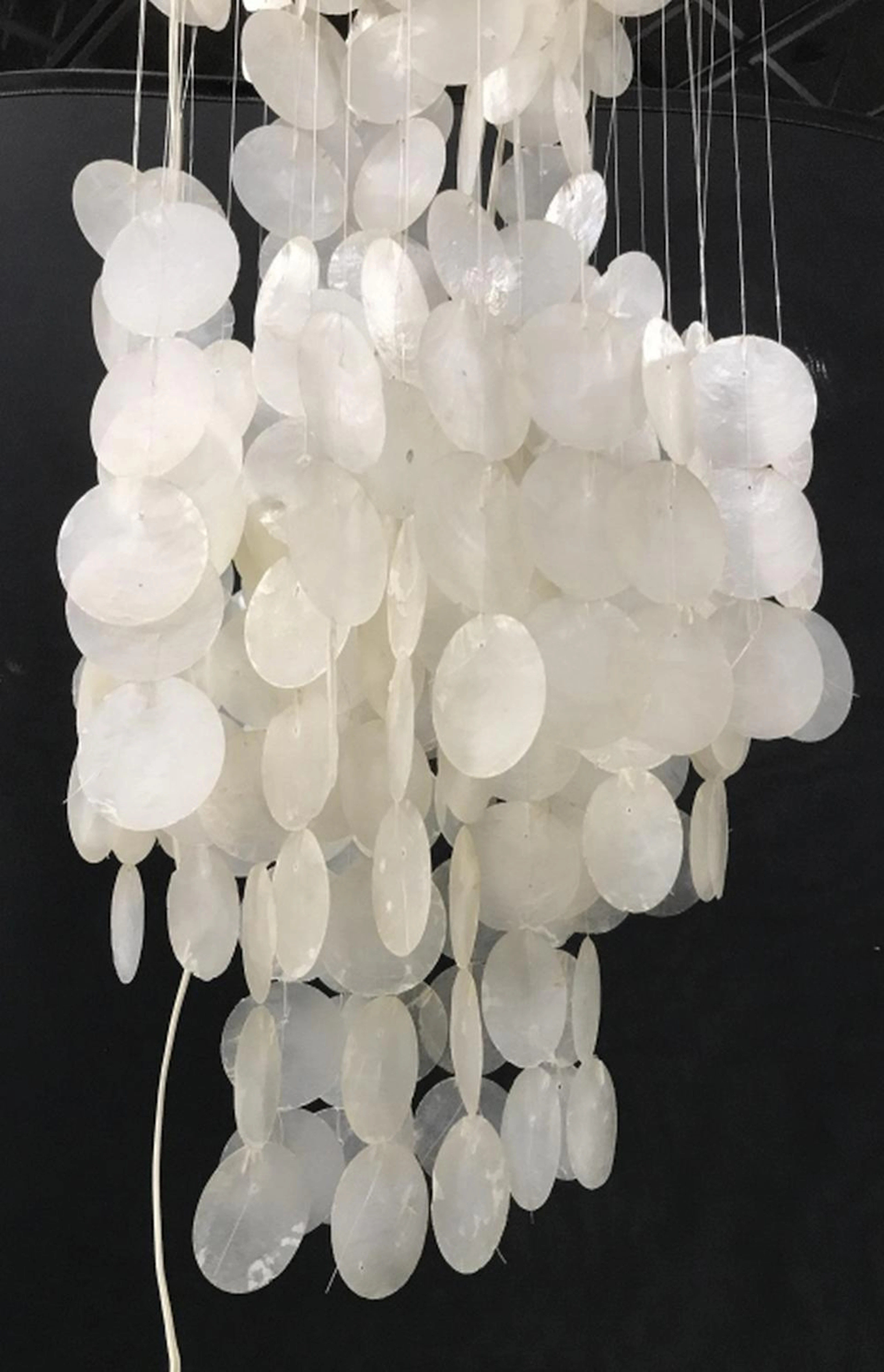 Oversized MCM Verner PANTON Capiz Shell Chandelier