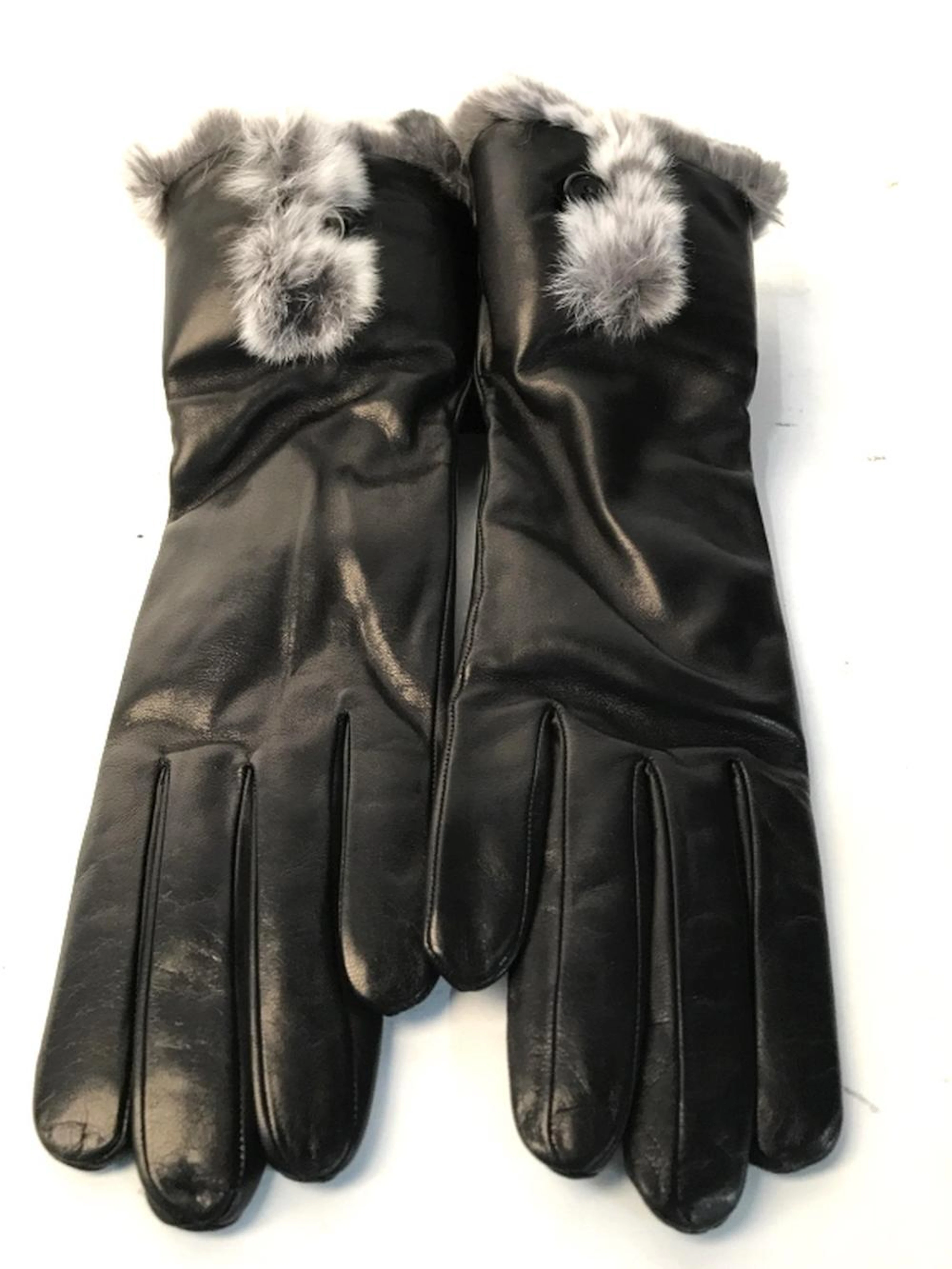 GIORGIO SERMONETA Ladies Rabbit Cuff Gloves