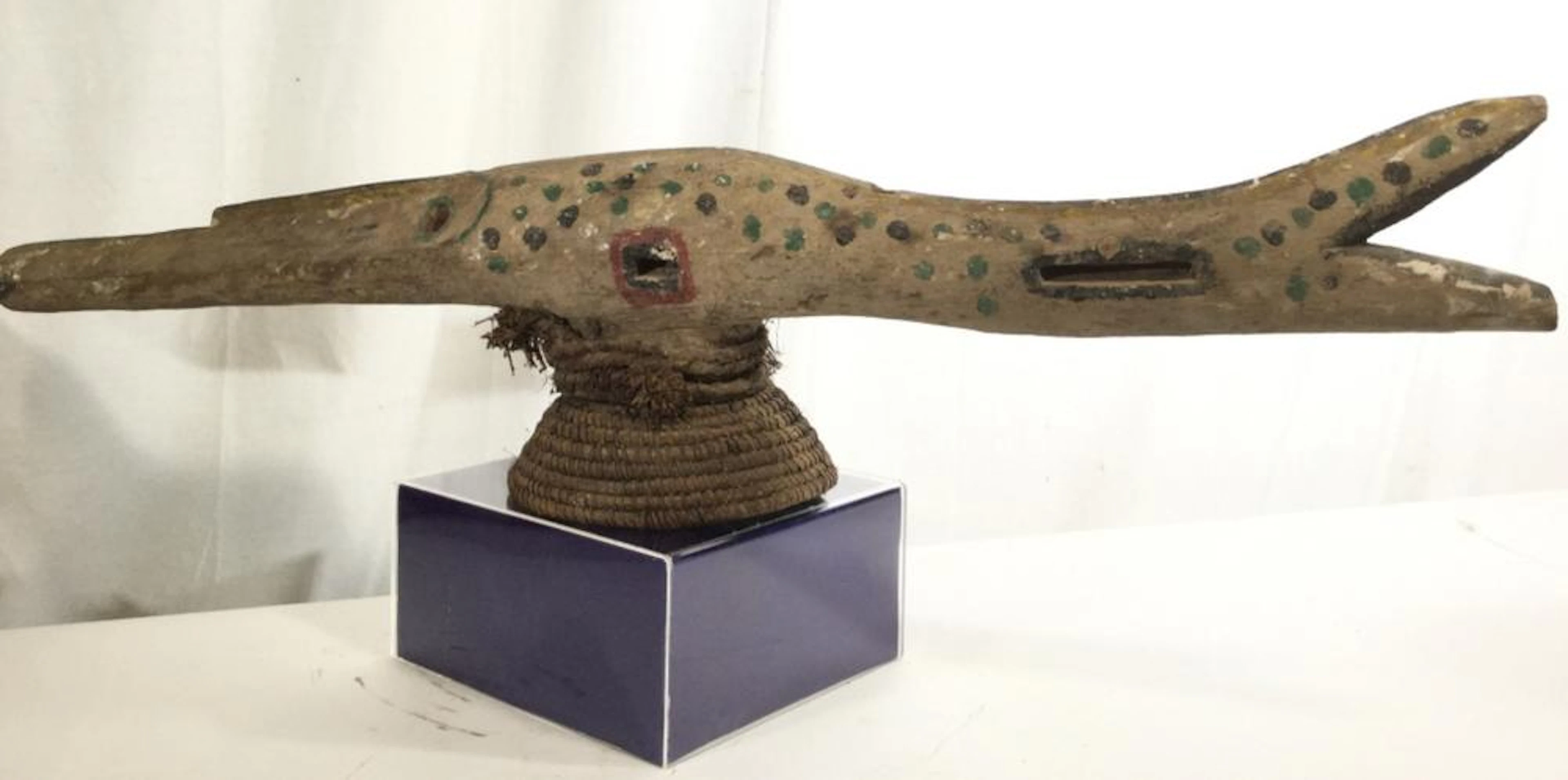 African Art Ijoh Fish Wood Sculpture, Nigeria