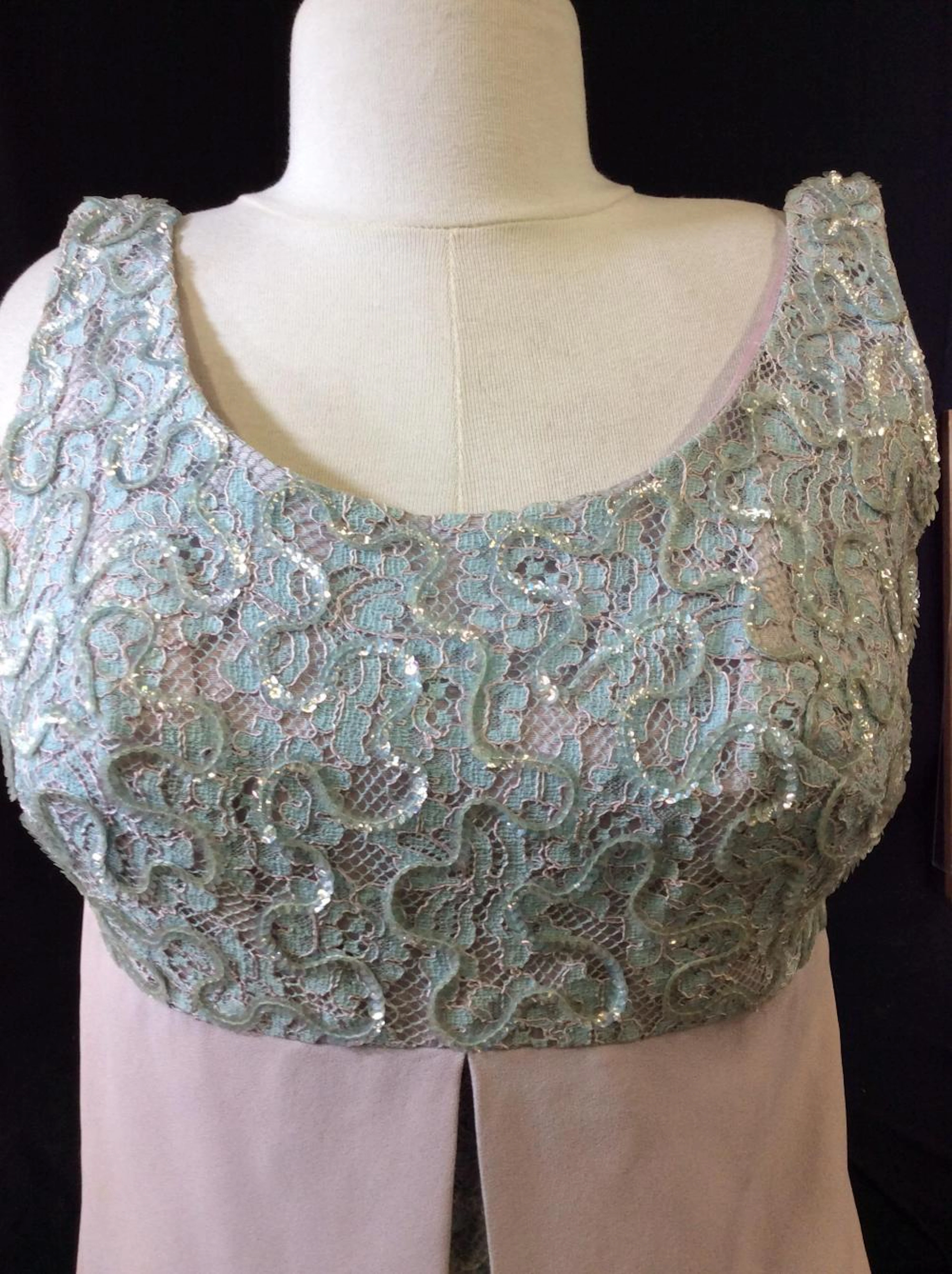 Vintage JR.THEME Lace Sequin Mini Dress, c.1960