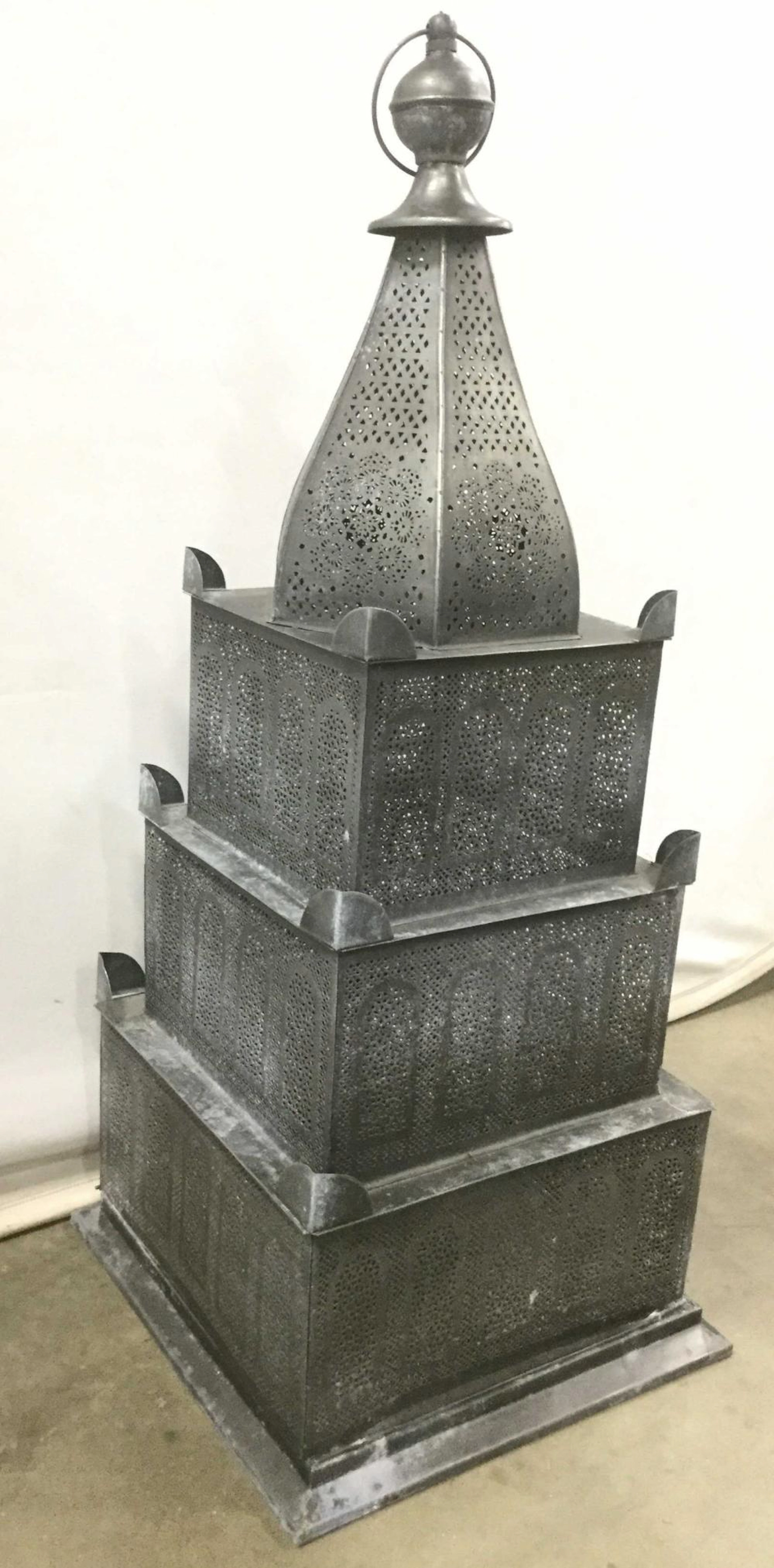 Moroccan Temple Style Metal Garden Statuary